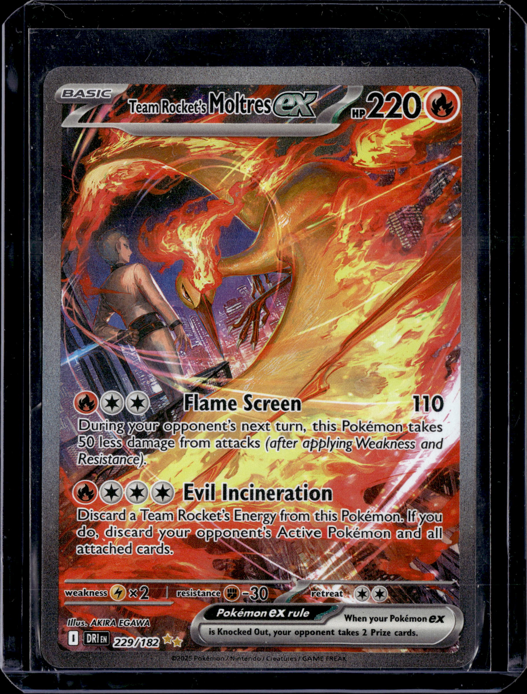2025 Destined Rivals Team Rocket's Moltres ex Special Illustration Rare