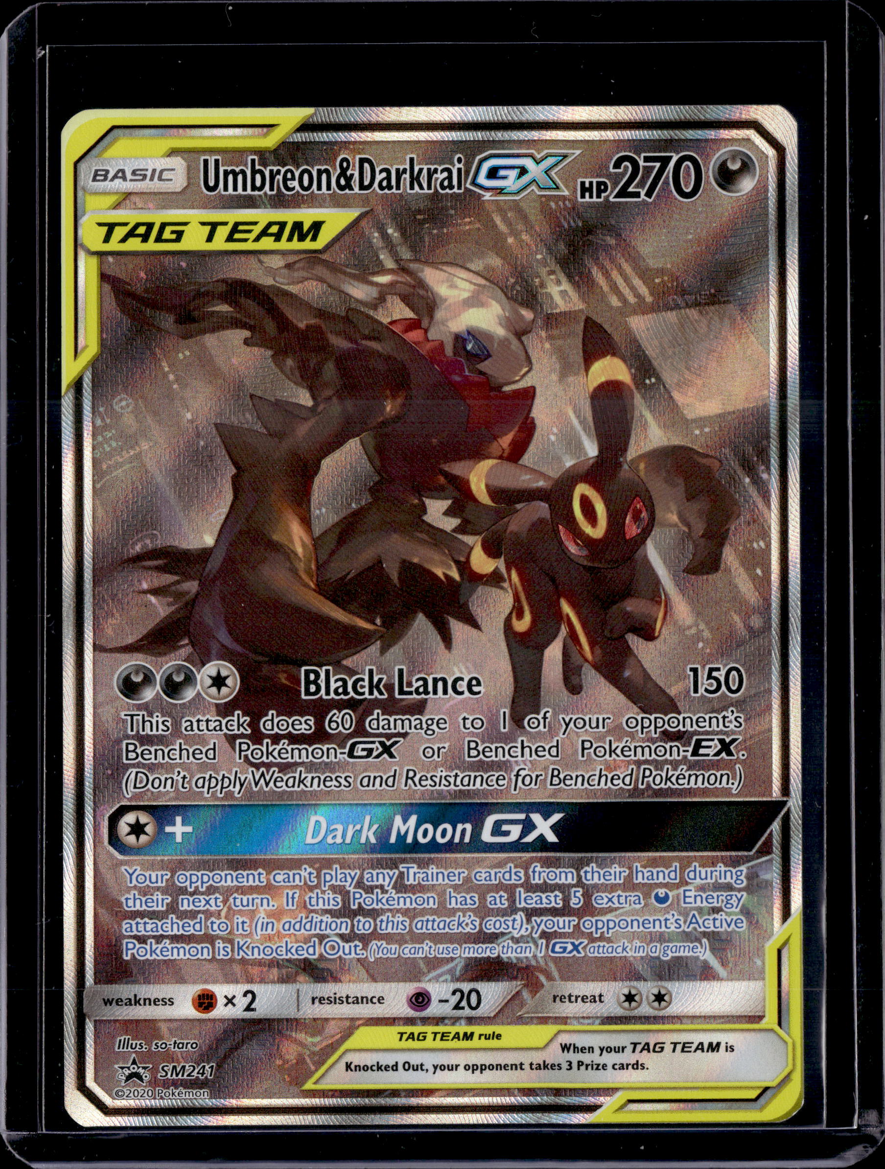2020 Black Star Promo Umbreon & Darkrai GX Tag Team Holo