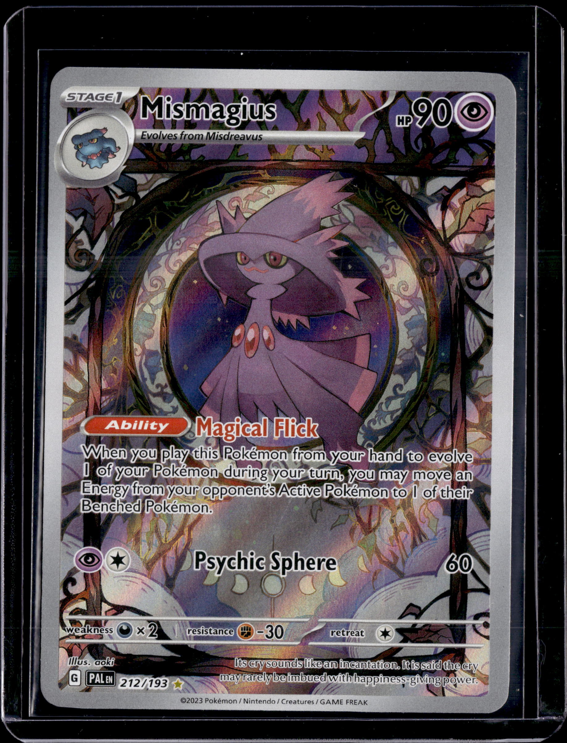 2023 Paldea Evolved Mismagius Illustration Rare