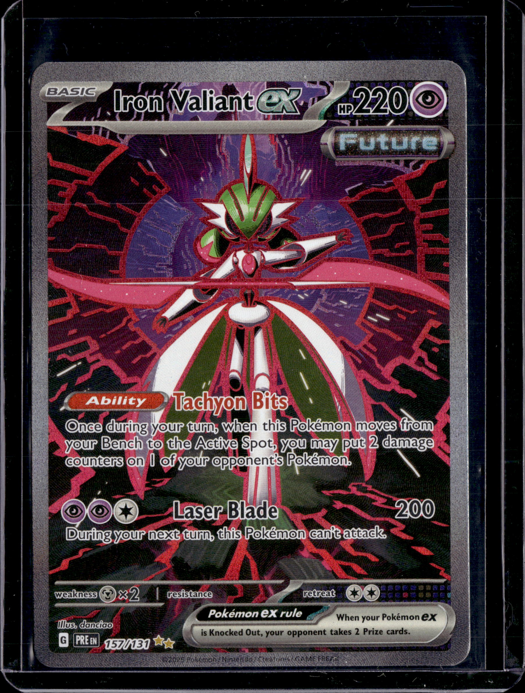 2025 Prismatic Evolutions Iron Valiant EX SIR 157/131 (A)