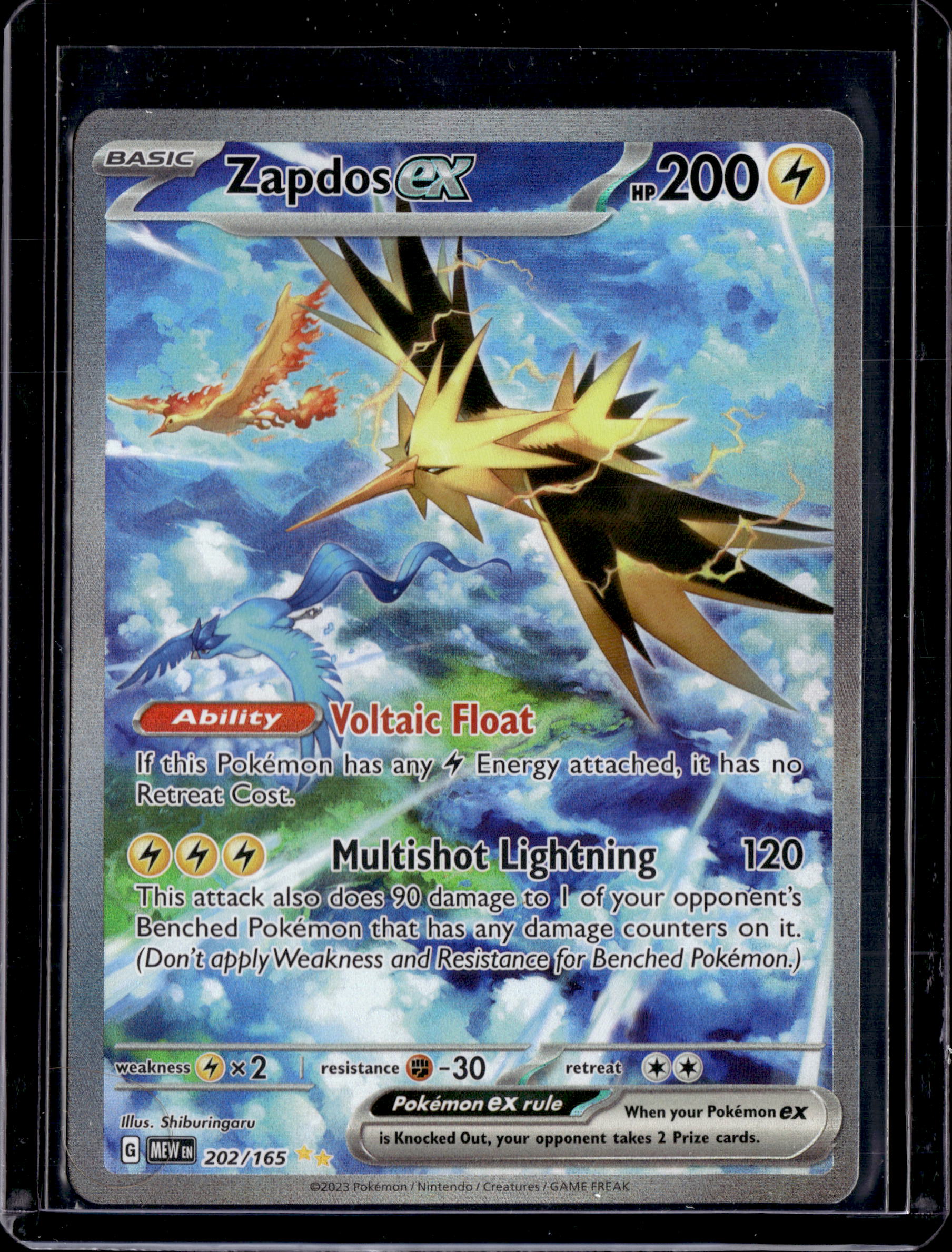 2023 Scarlet & Violet 151 Zapdos EX SIR 202/165