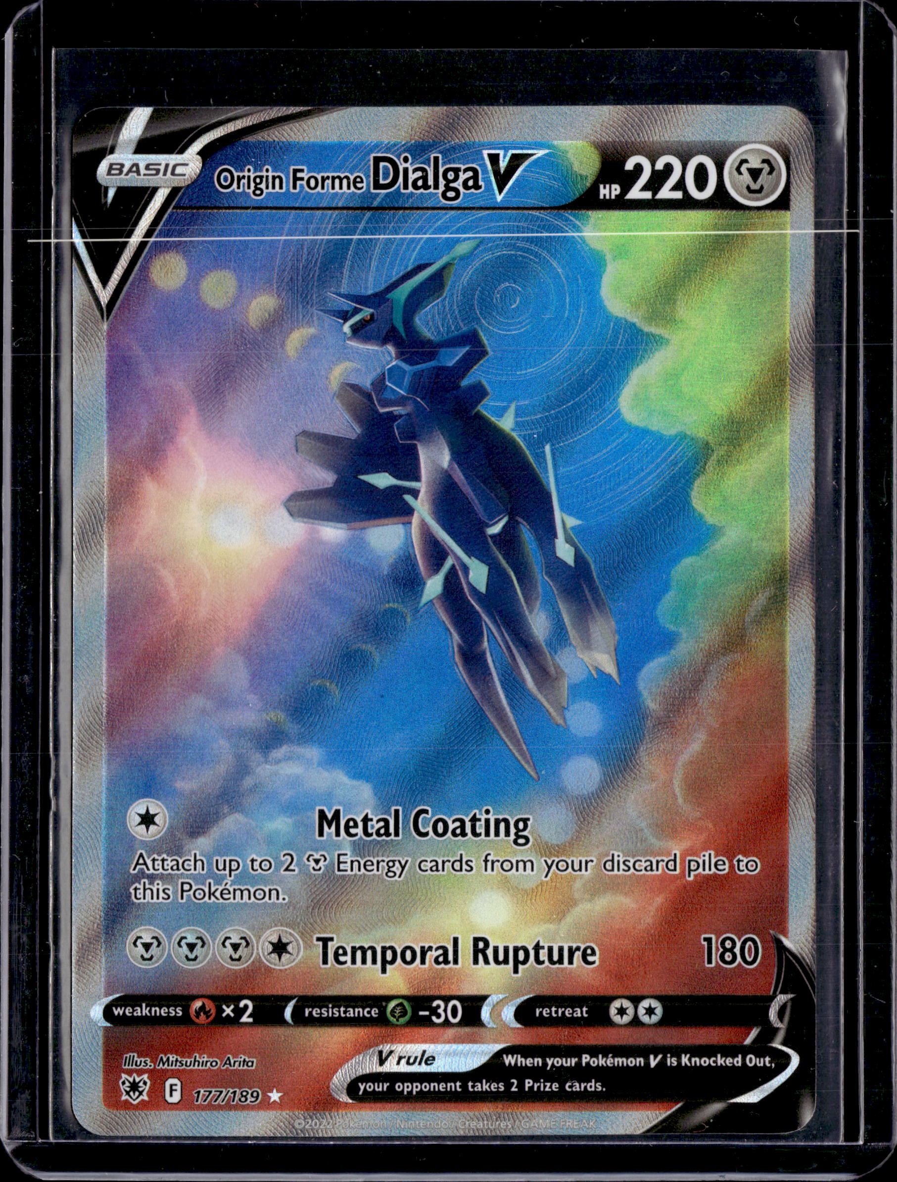 2022 Astral Radiance Origin Forme Dialga V Ultra Rare Holo 177/189
