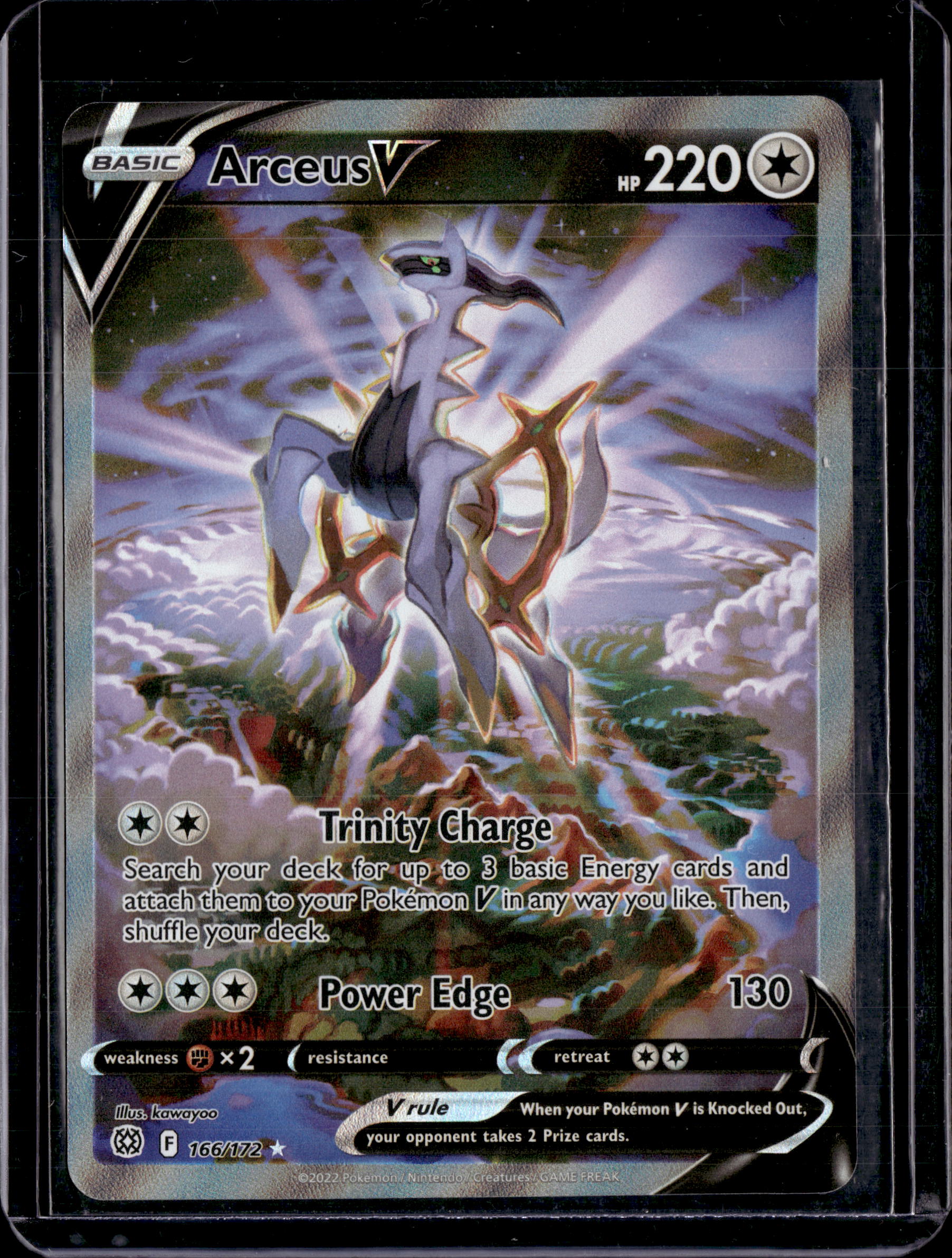 2022 Brilliant Stars Arceus V Ultra Rare 166/172