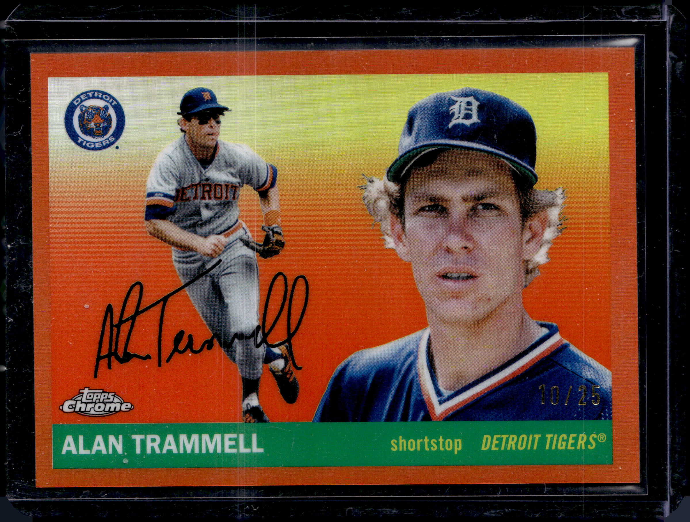 2025 Topps Chrome Platinum Alan Trammell Orange Refractor /25