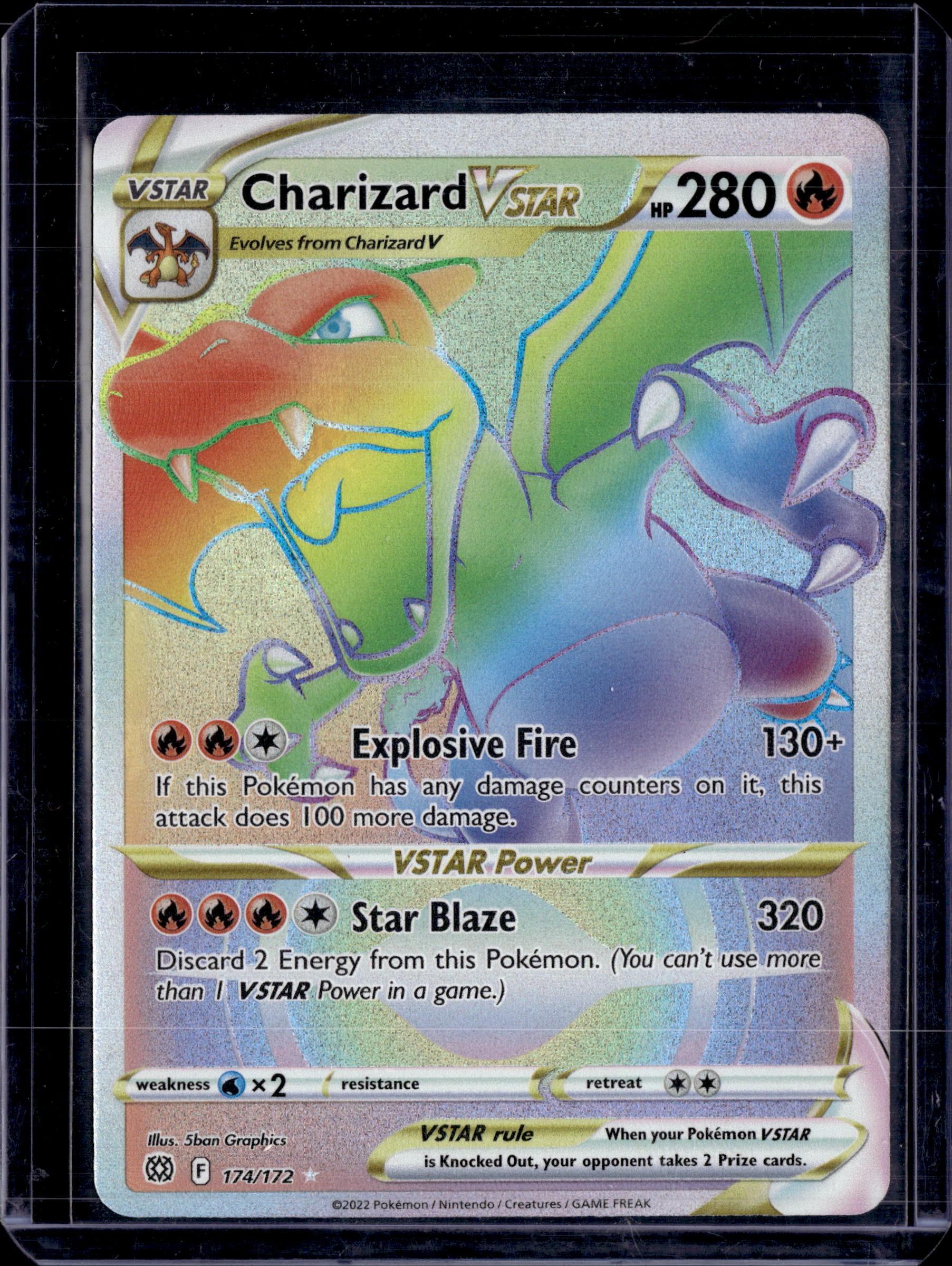 2022 Brilliant Stars Charizard V Star Ultra Rare Holo 174/172
