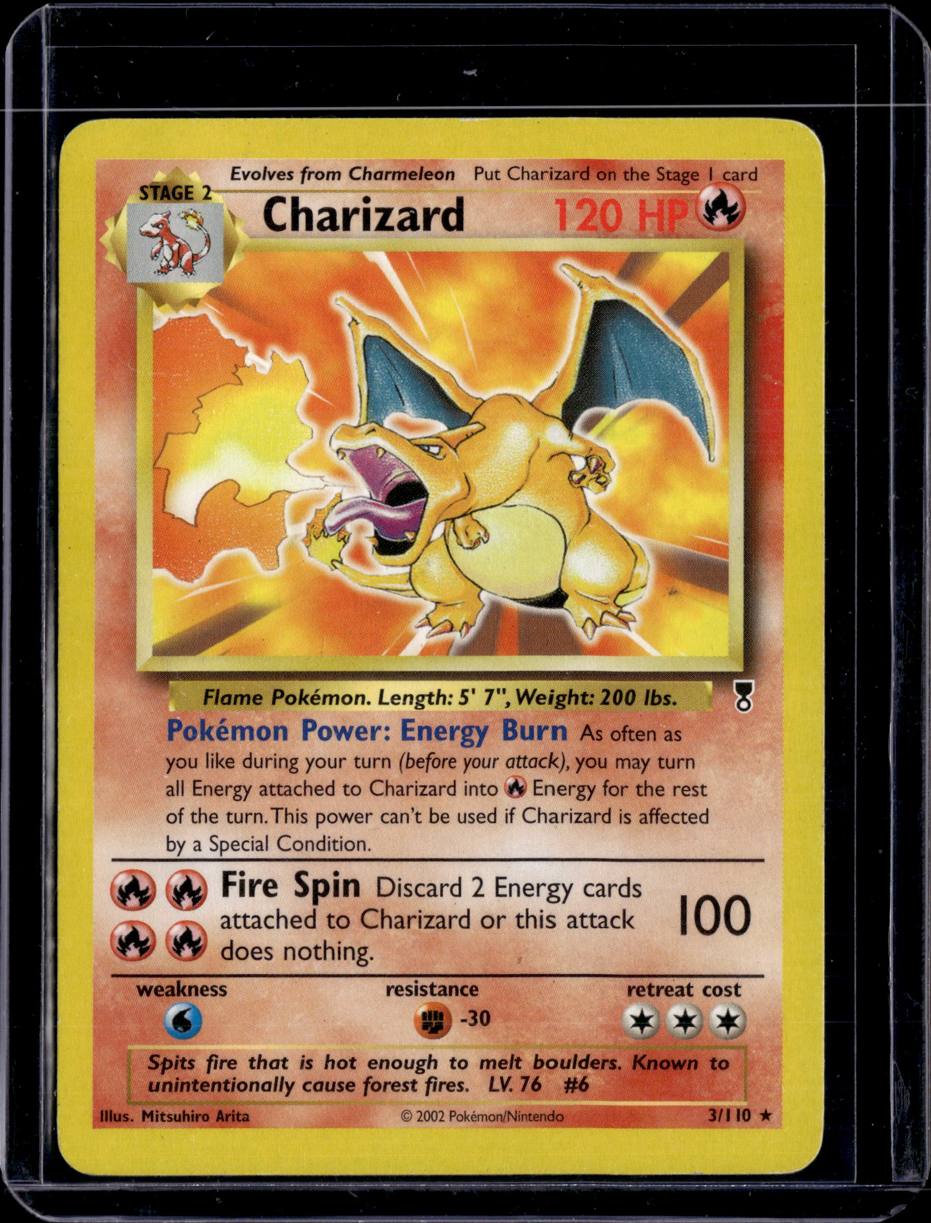 2002 Deck Exclusives (Lava Theme Deck) Legendary Collection Charizard Non-Holo Rare