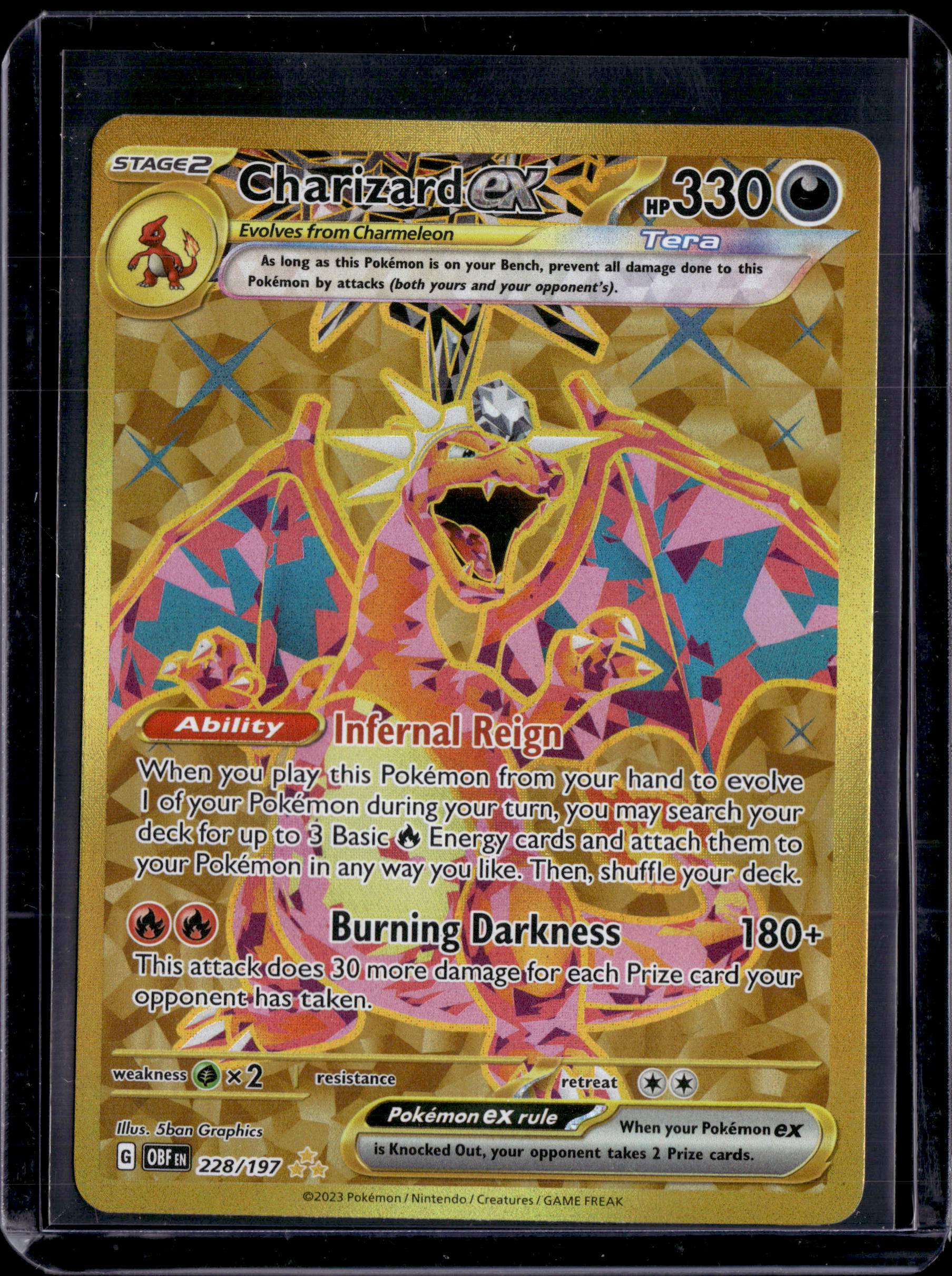 2023 Obsidian Flames Charizard EX Hype Rare 228/197