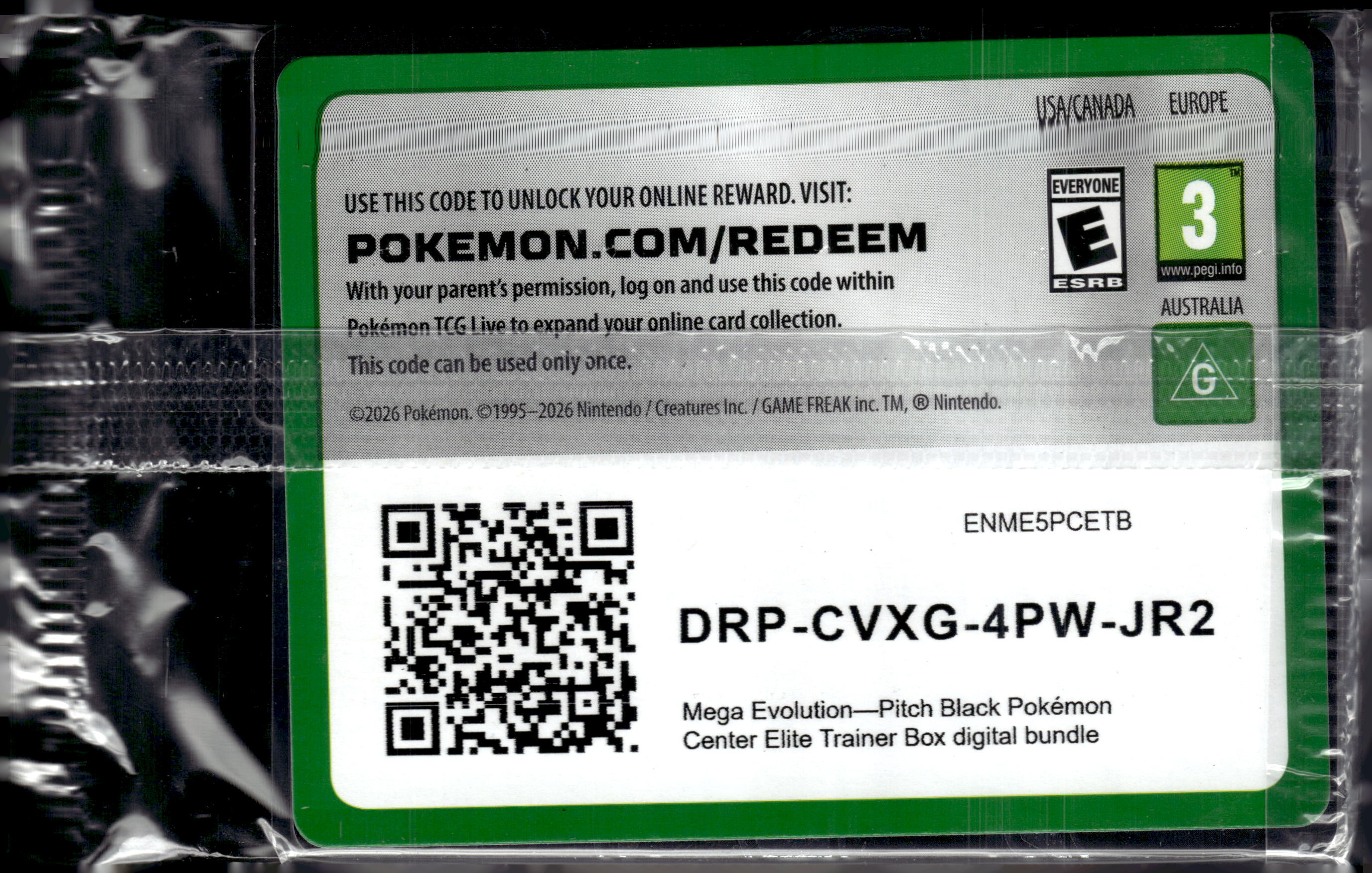 2026 Mega Evolutions Promo Zarude Pokemon Center Exclusive Sealed 088