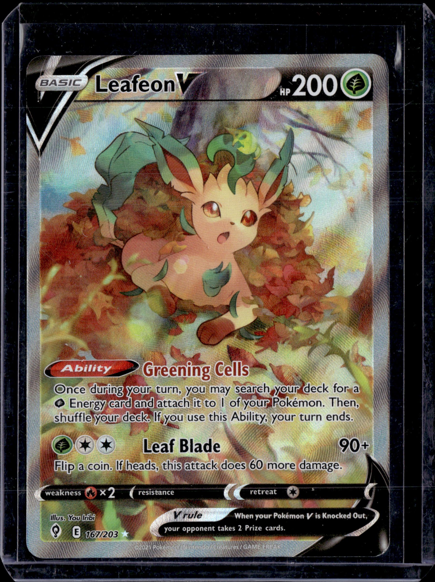 2021 Evolving Skies Leafeon V (Alternate Art) Ultra Rare