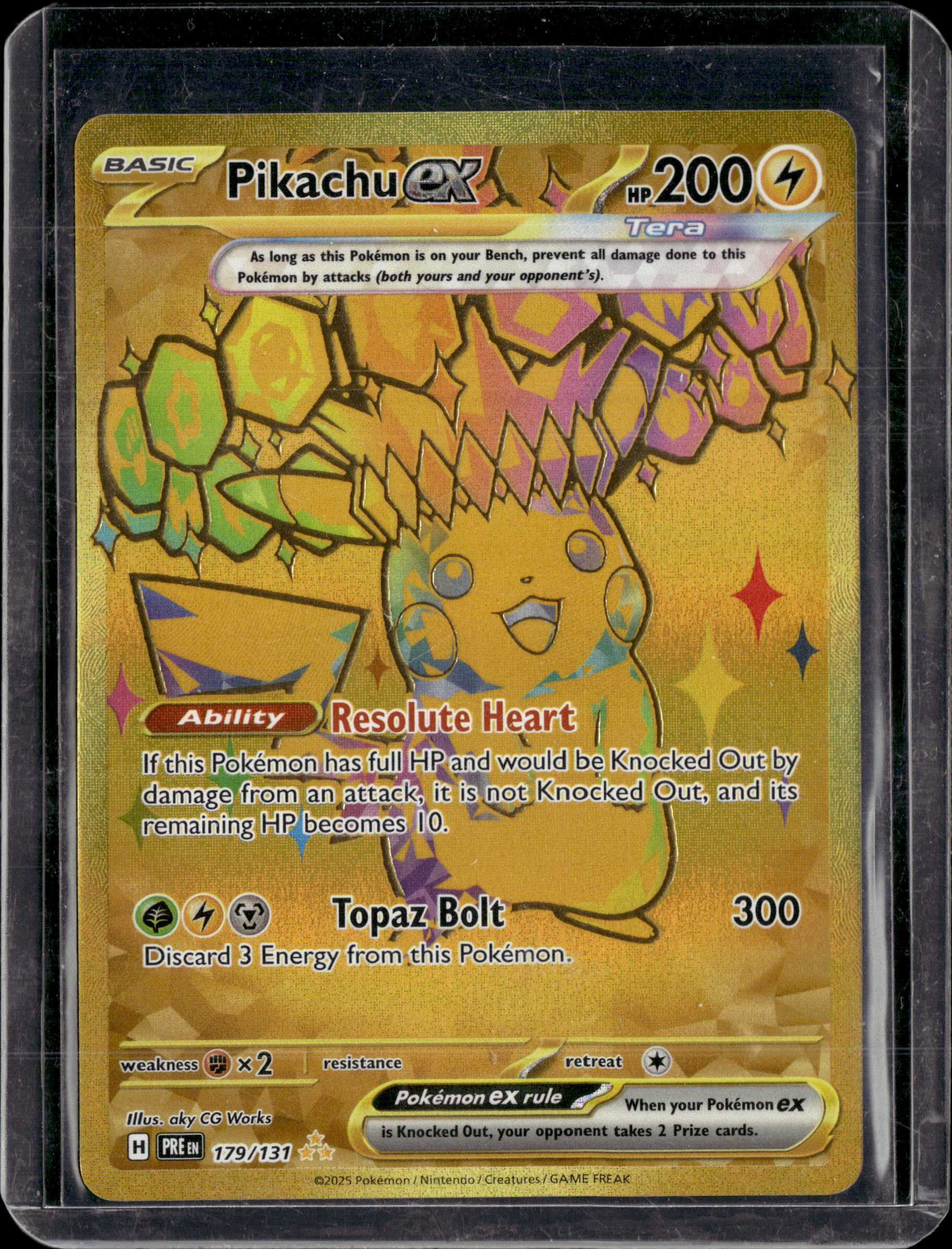 2025 Prismatic Evolutions Pikachu ex Hyper Rare