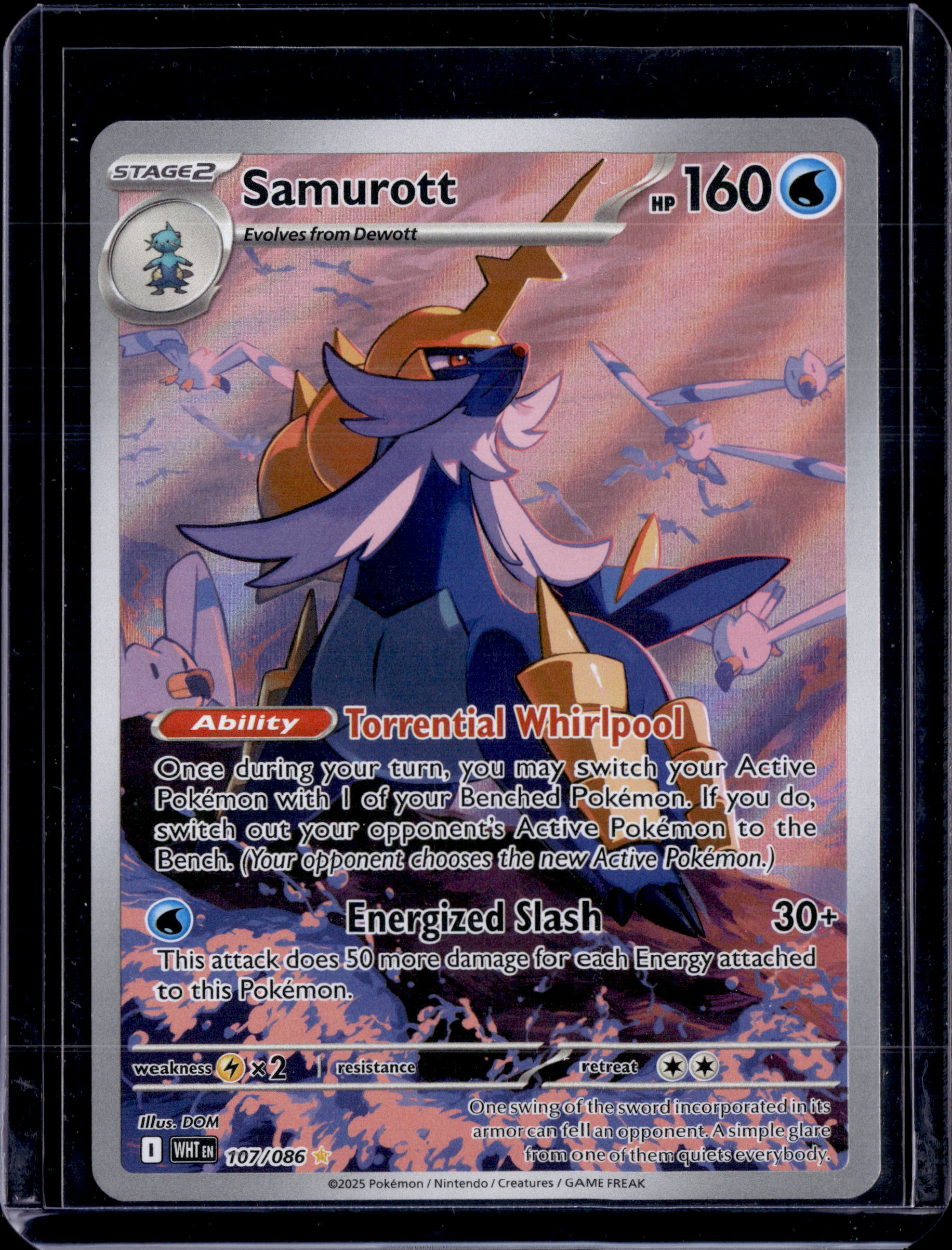 2025 White Flare Samurott Illustration Rare