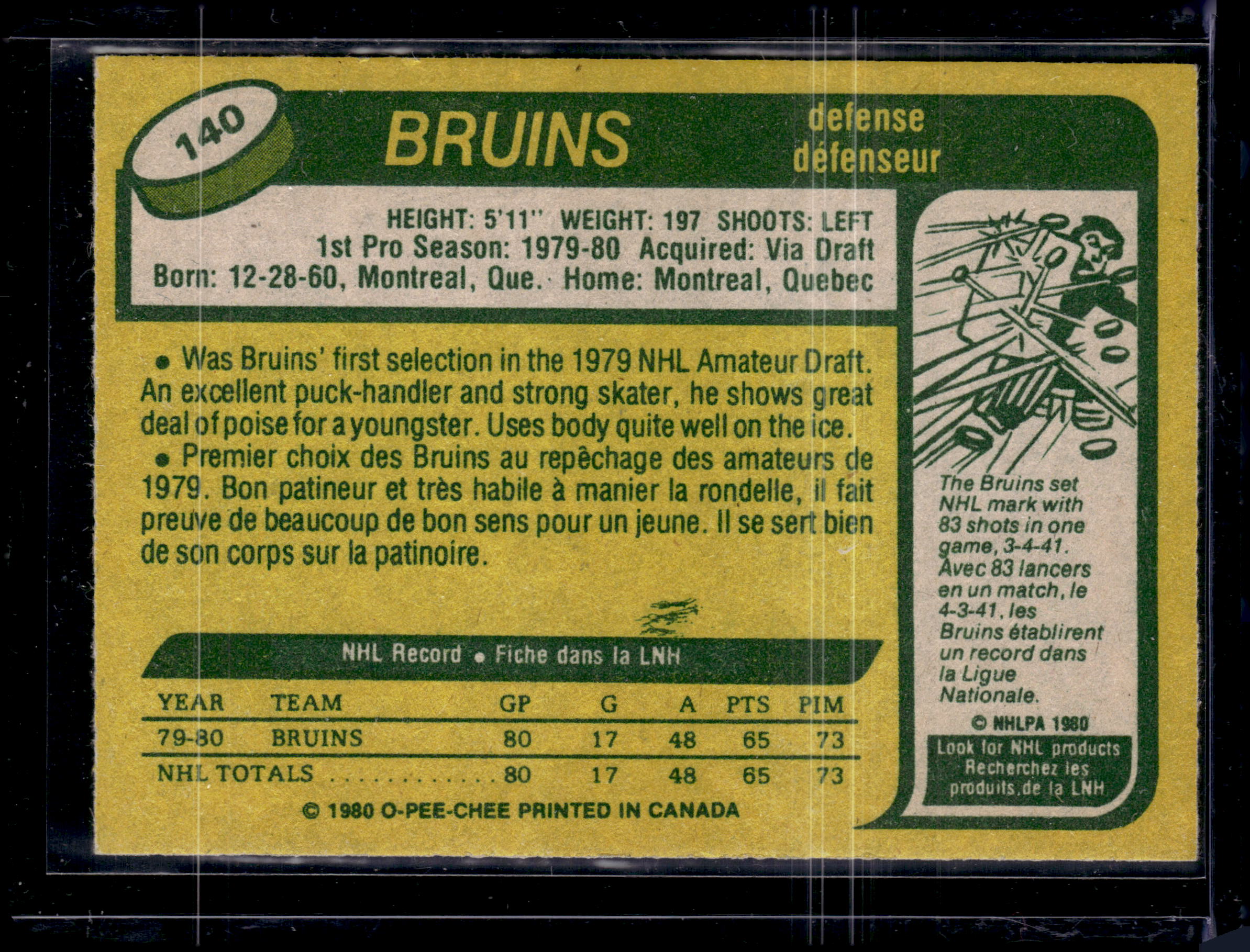 1980 O-Pee-Chee Ray Bourque