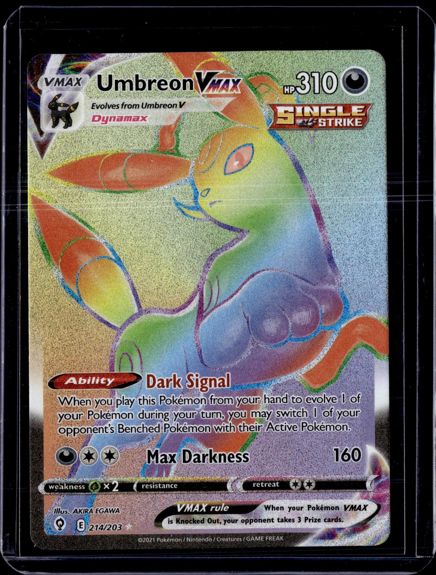 2021 Evolving Skies Umbreon VMAX Secret Rare