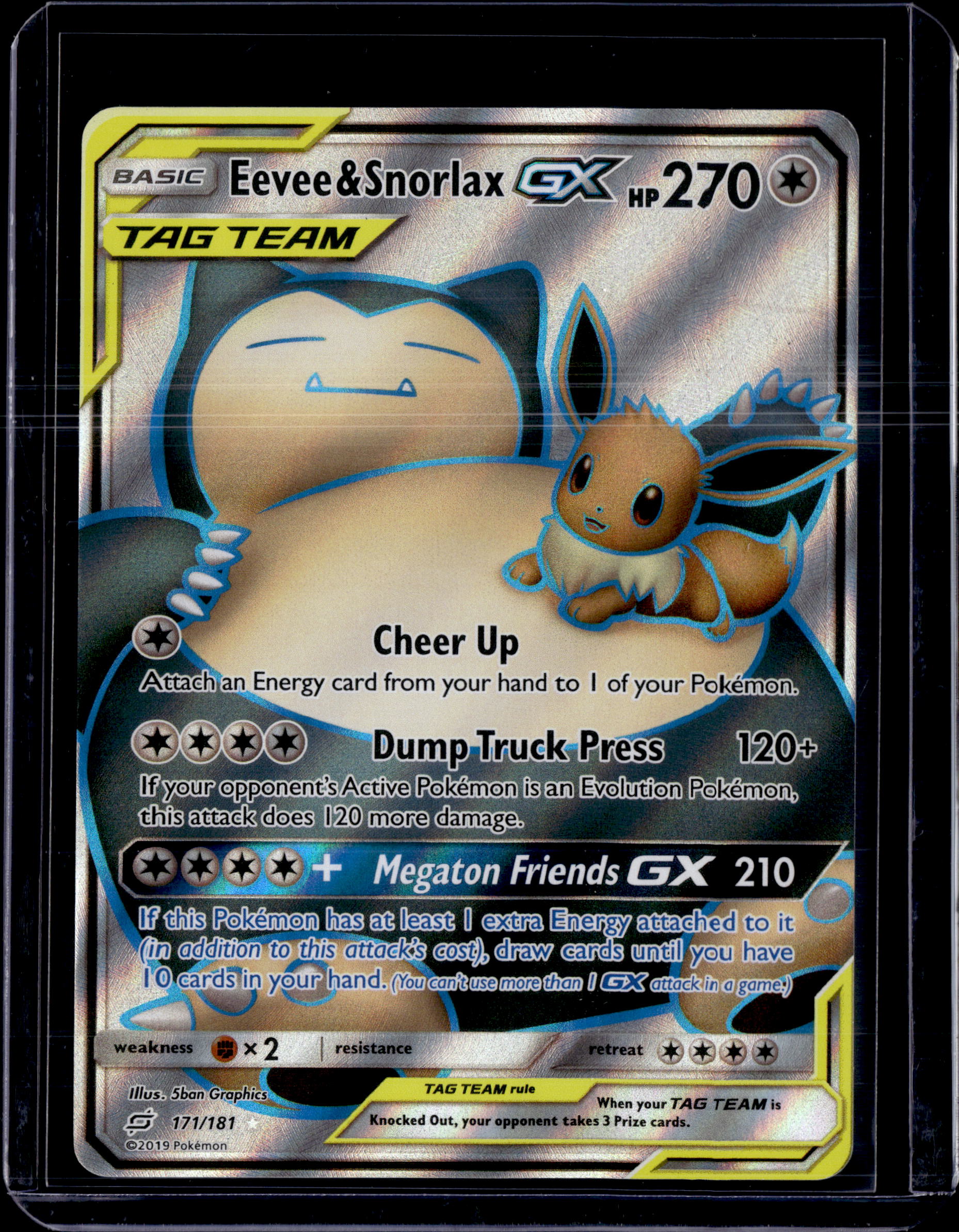 2019 Team Up Eevee & Snorlax GX Ultra Rare