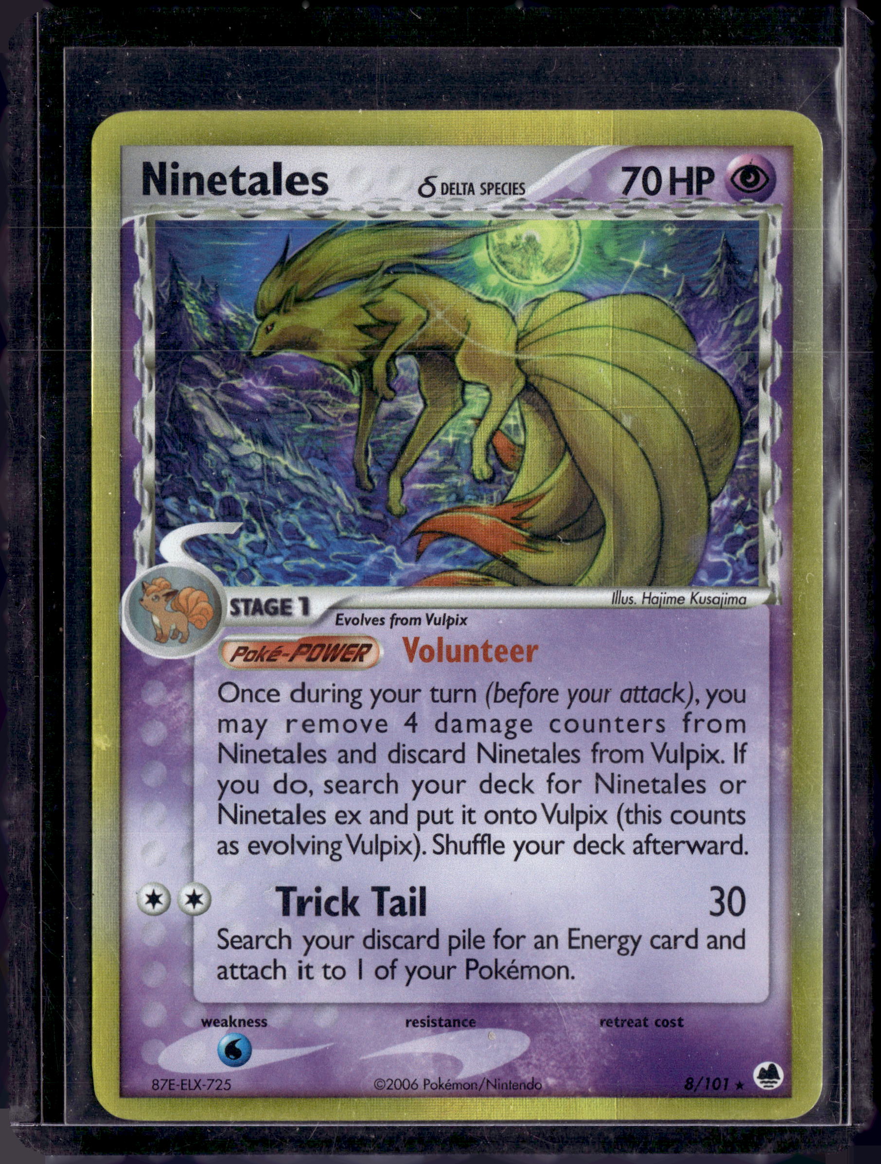 Ninetales 8/101 Delta Species EX Dragon Frontiers 2006 Holo Rare Pokémon