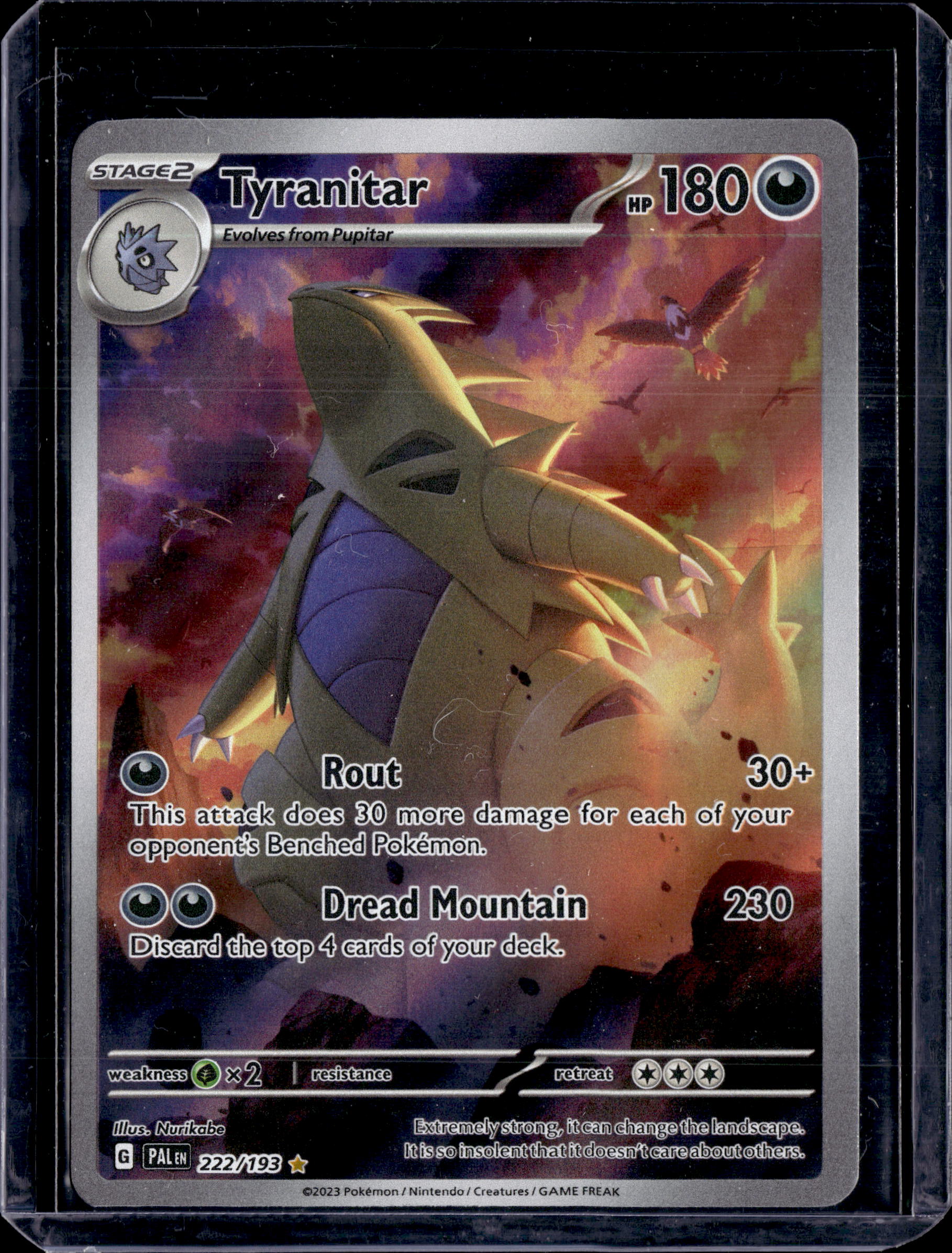 2023 Paldea Evolved Tyranitar Illustration Rare (b)