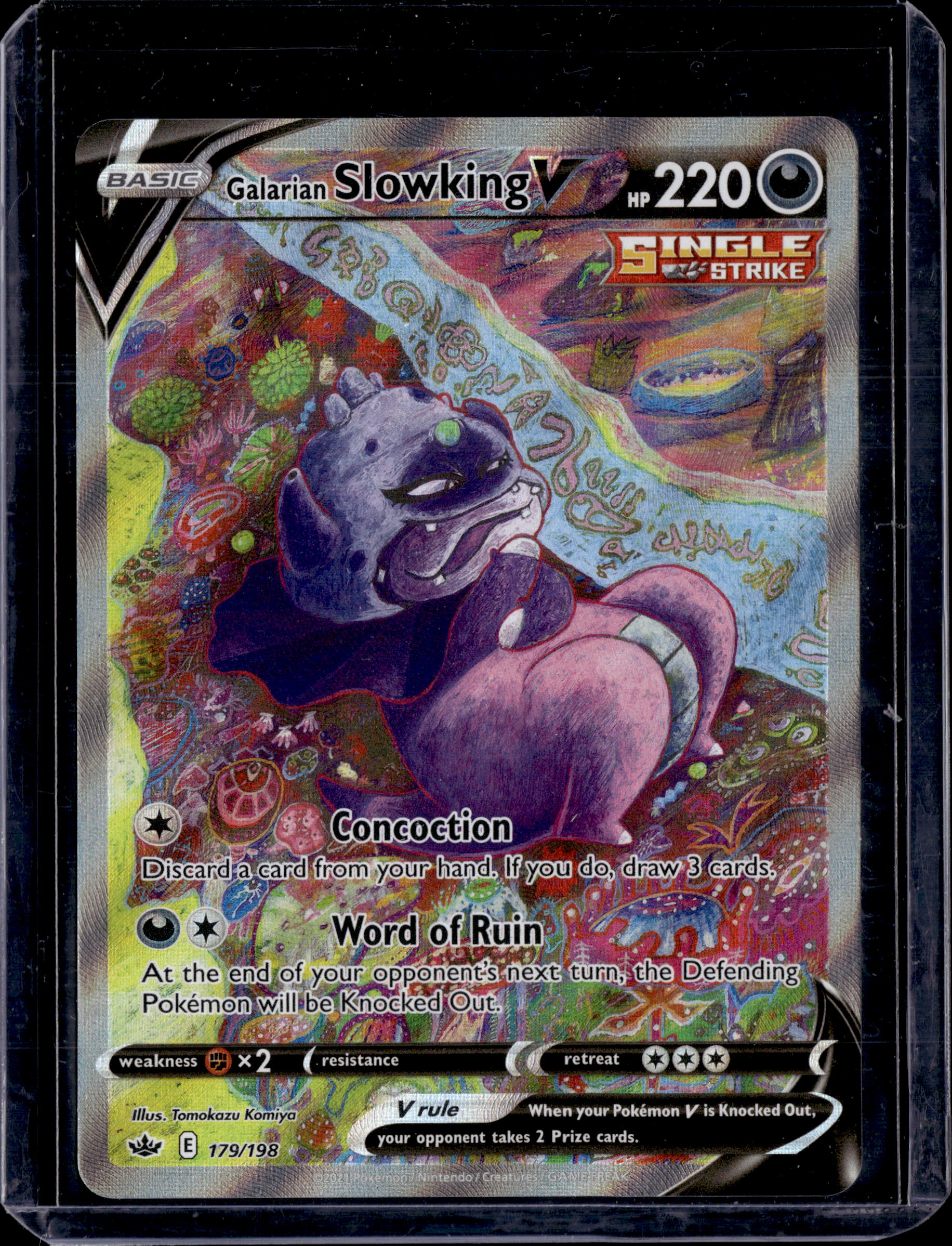 2021 Chilling Reign Galarian Slowking V (Alternate Art) Ultra Rare (b)