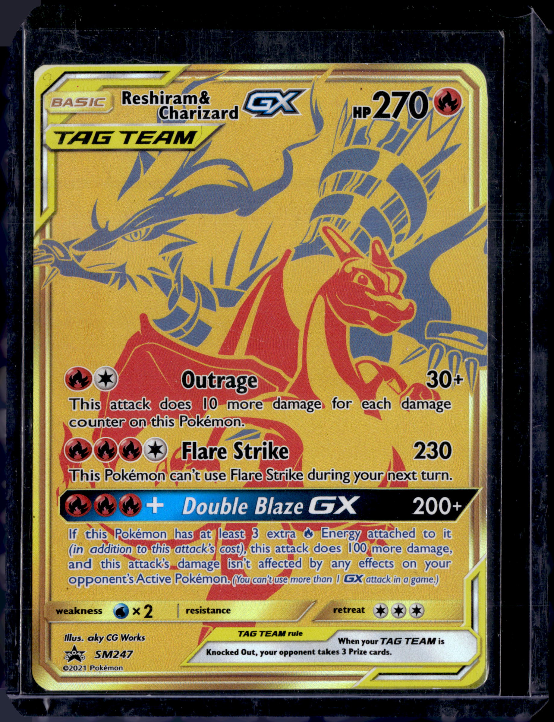 2021 Sun & Moon Promo Reshiram & Charizard GX (a)