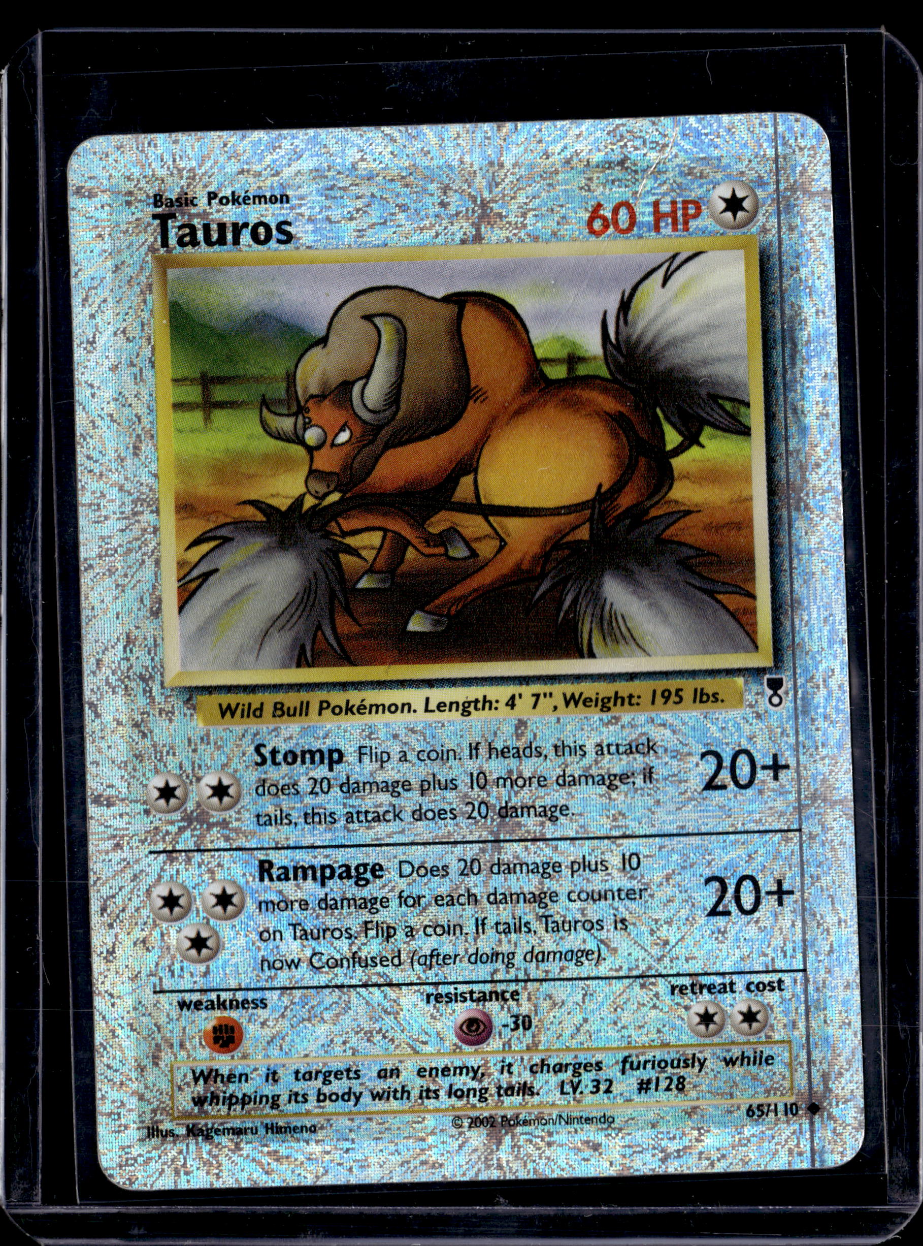 2002 Legendary Collection Tauros Reverse Holo DMG 65/110