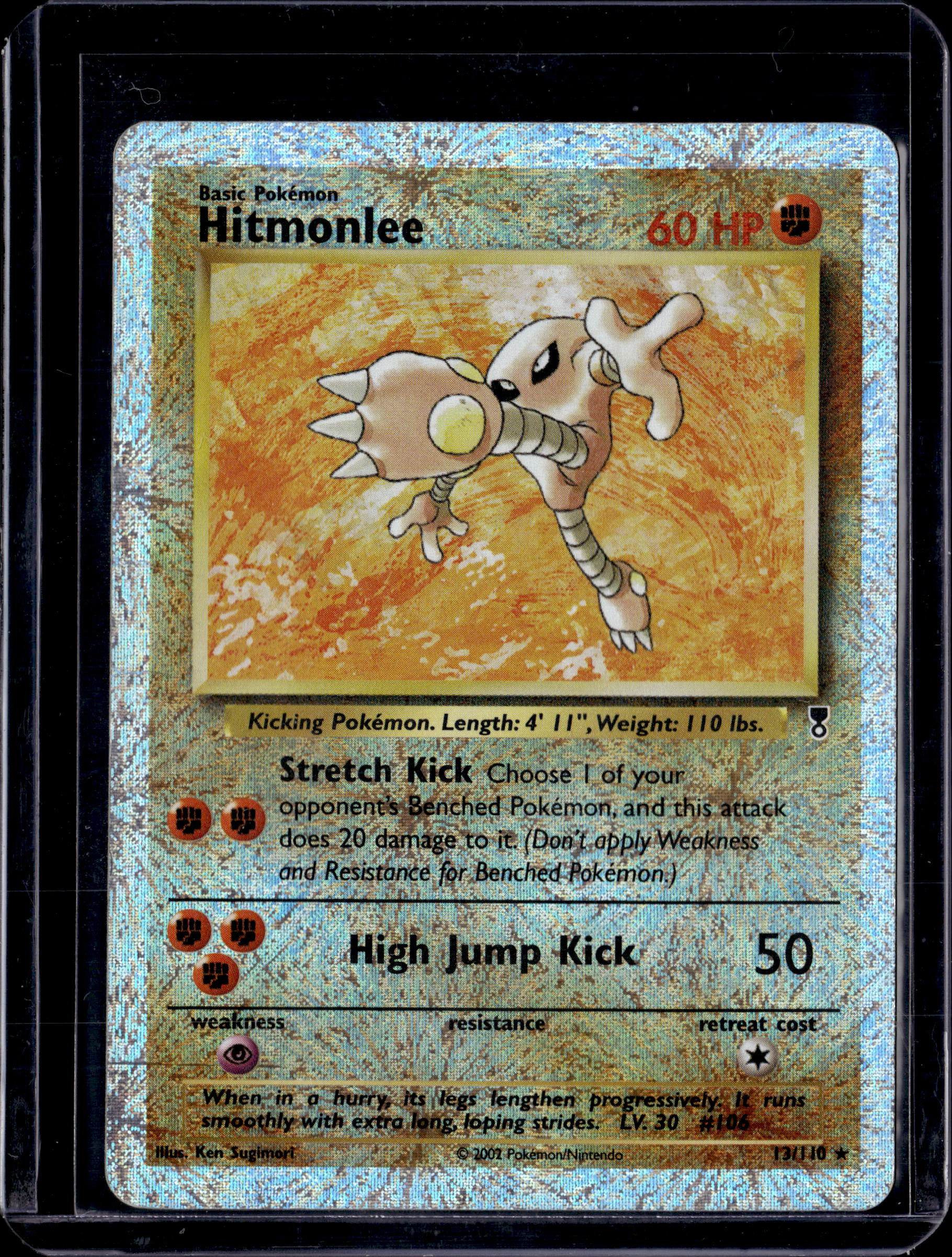 2002 Legendary Collection Hitmonlee Reverse Holo DMG 13/110