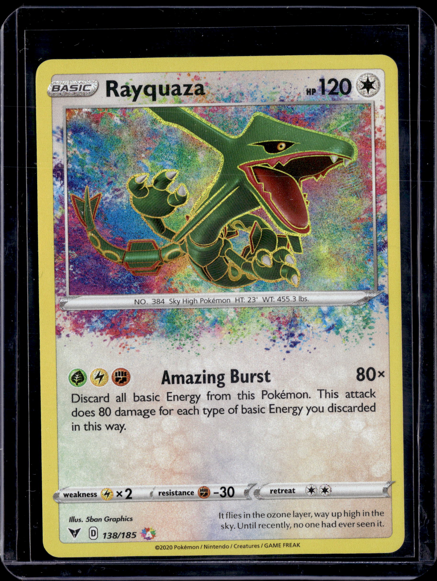 2020 Vivid Voltage Rayquaza Amazing Rare Holo 138/185