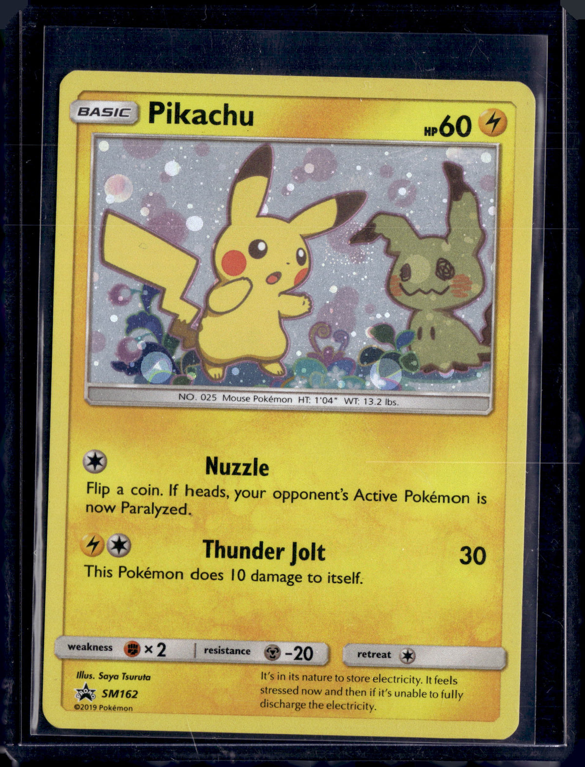 2019 Sun & Moon Promo Pikachu Holo SM162