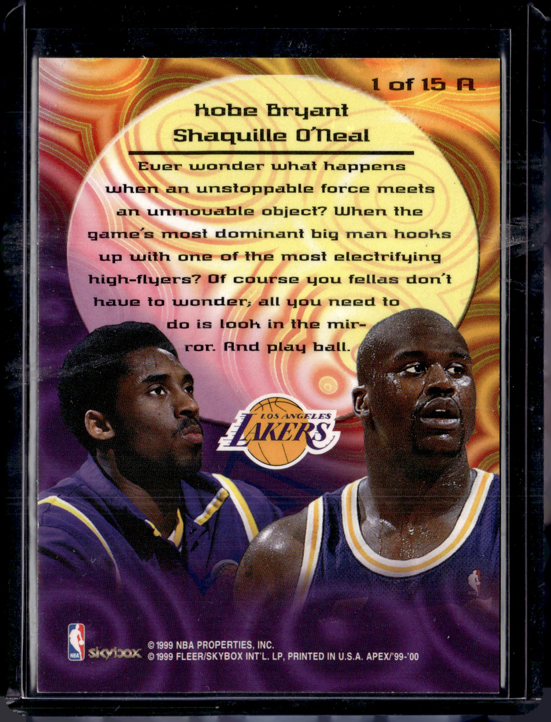 1999 Skybox APEX Allies Kobe Bryant Shaquille O'Neal