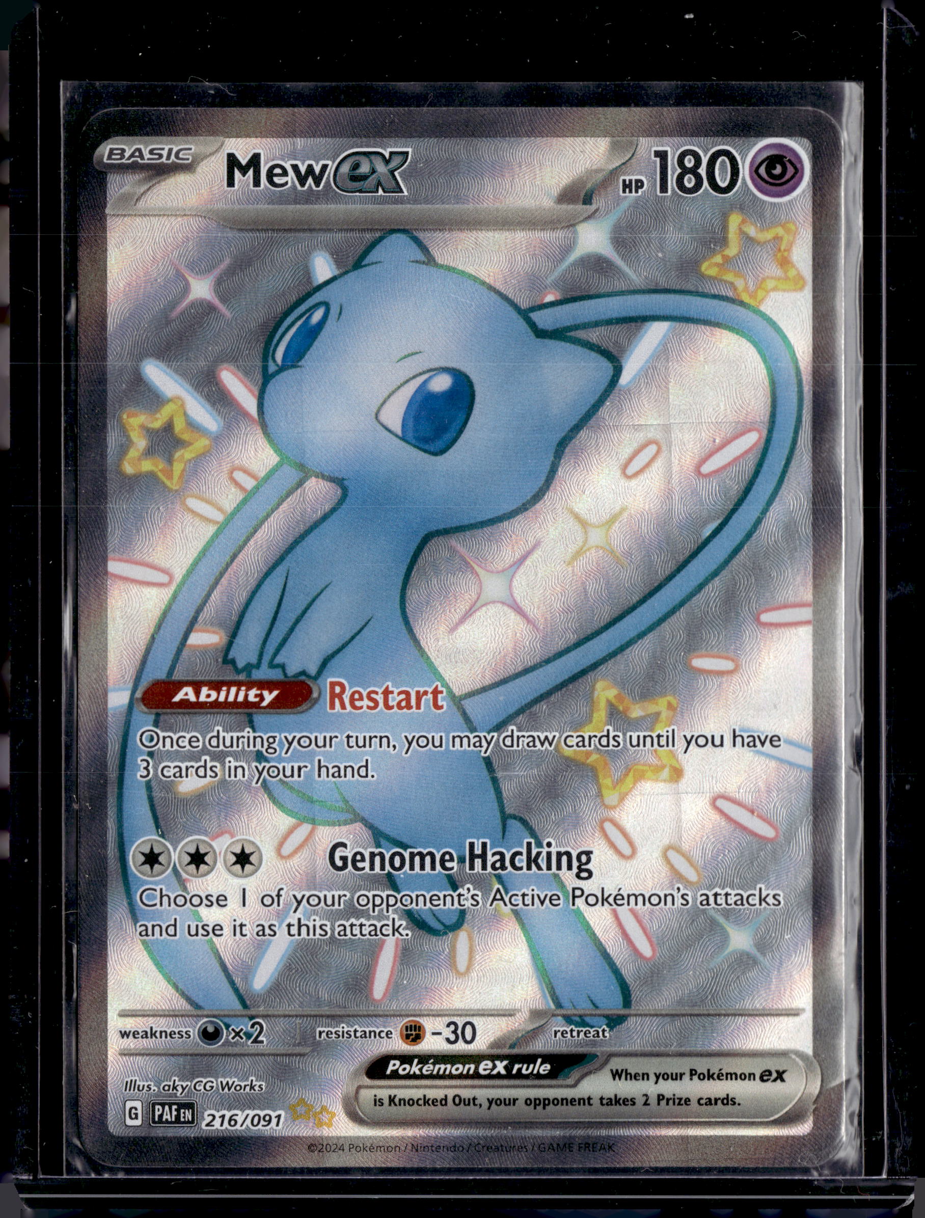 2024 Paldean Fates Mew EX Shiny Ultra Rare 216/091 (B)