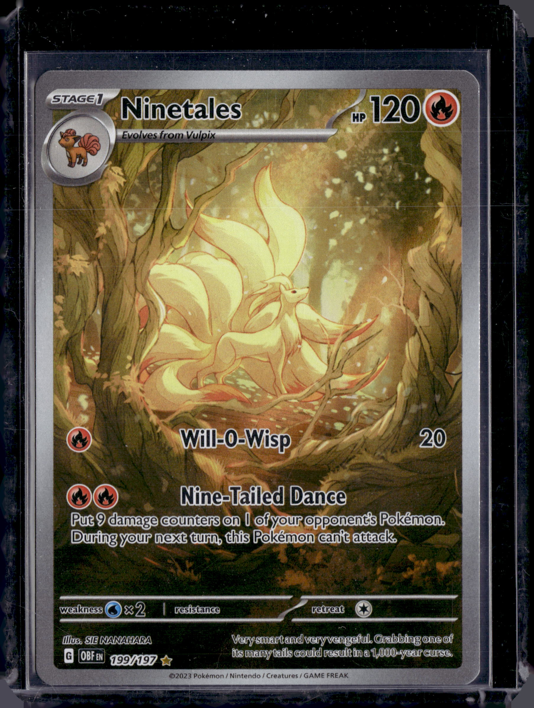 2023 Obsidian Flames Ninetales IR 199/197 (C)
