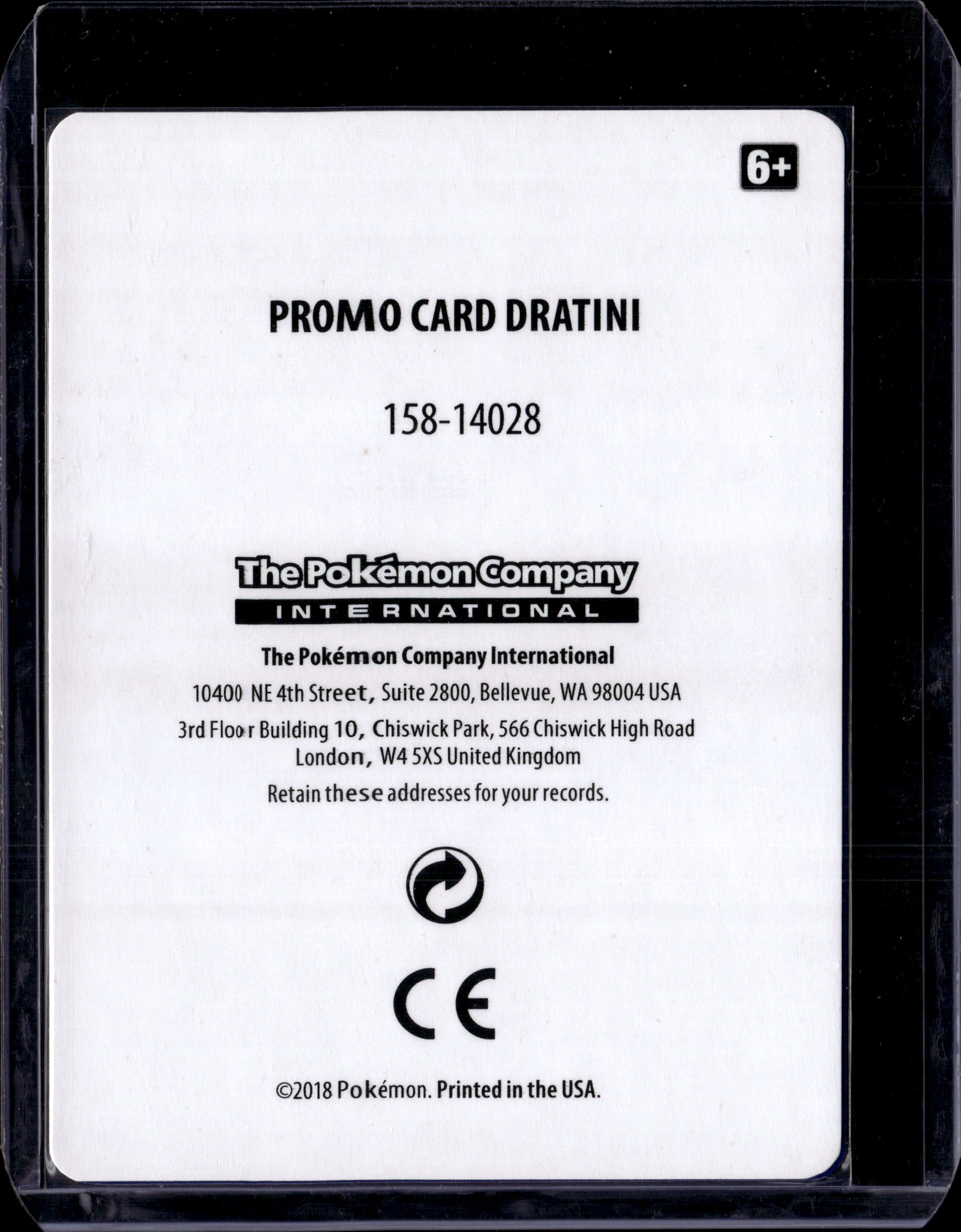 2018 Toys R Us Promo Dratini 35/70