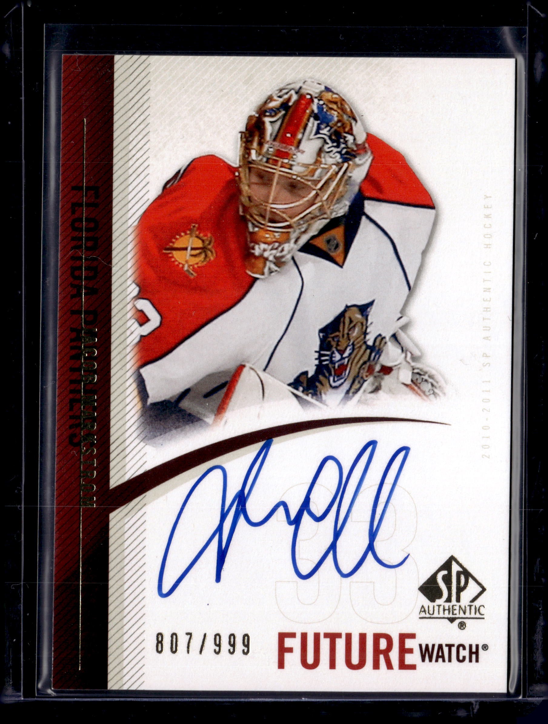 2010/11 SP Authentic Future Watch Auto Jacob Markstrom /999