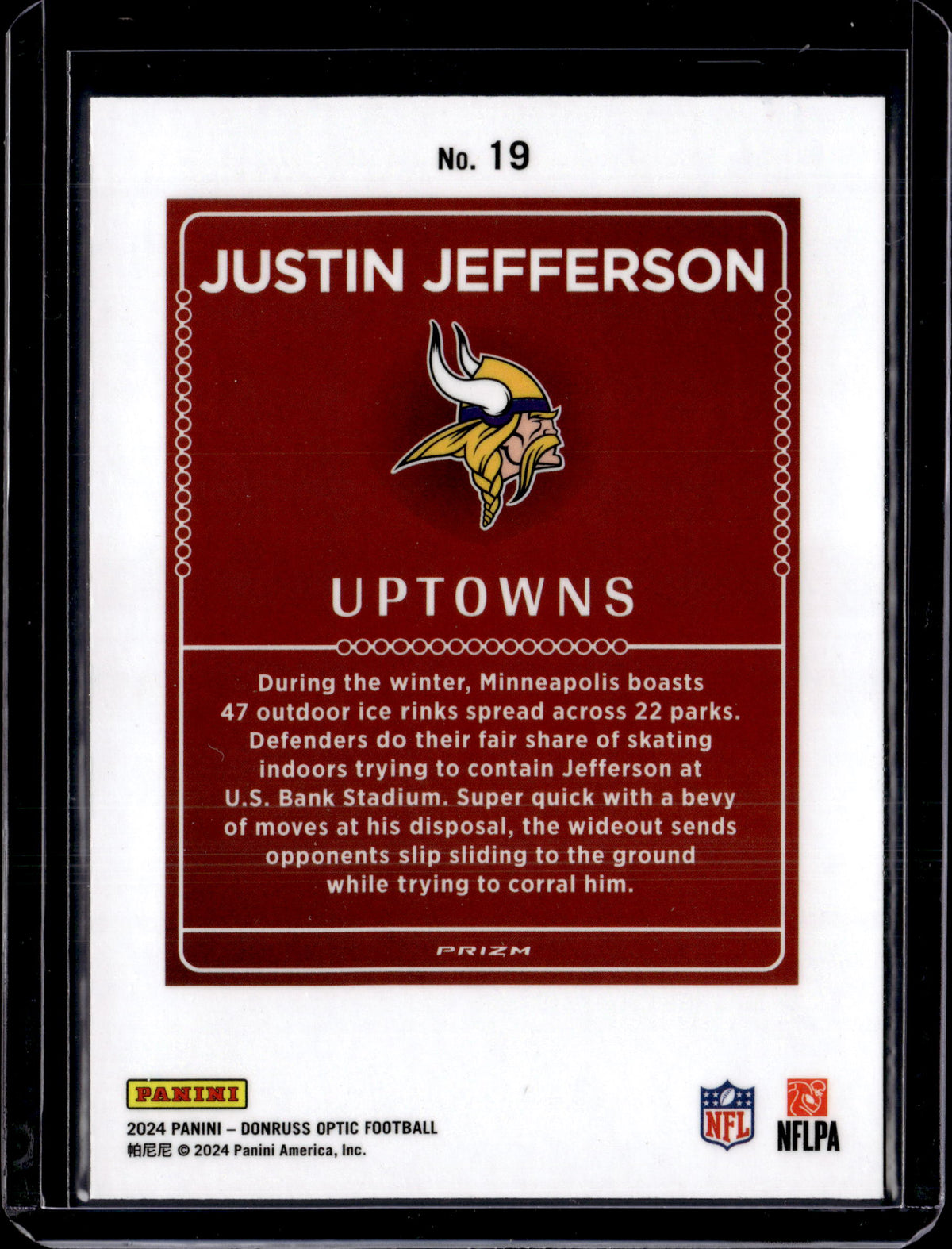 2024 Panini Donruss Optic Uptown Justin Jefferson #19