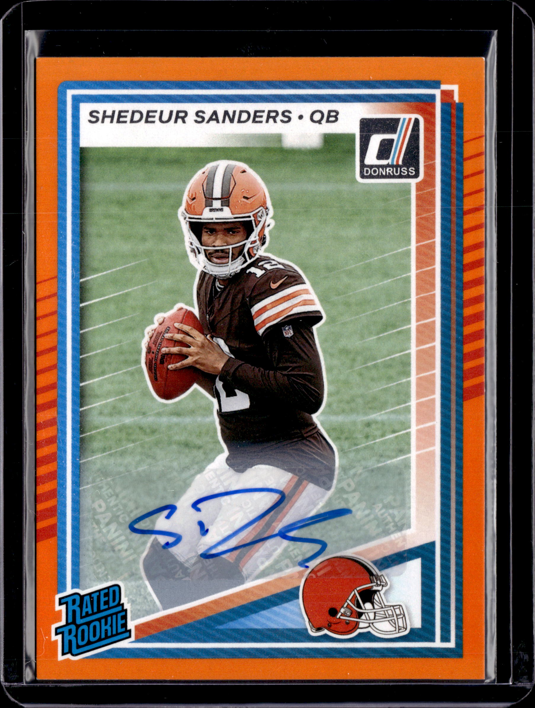 2025 Donruss Shedeur Sanders Orange Rated Rookie Auto