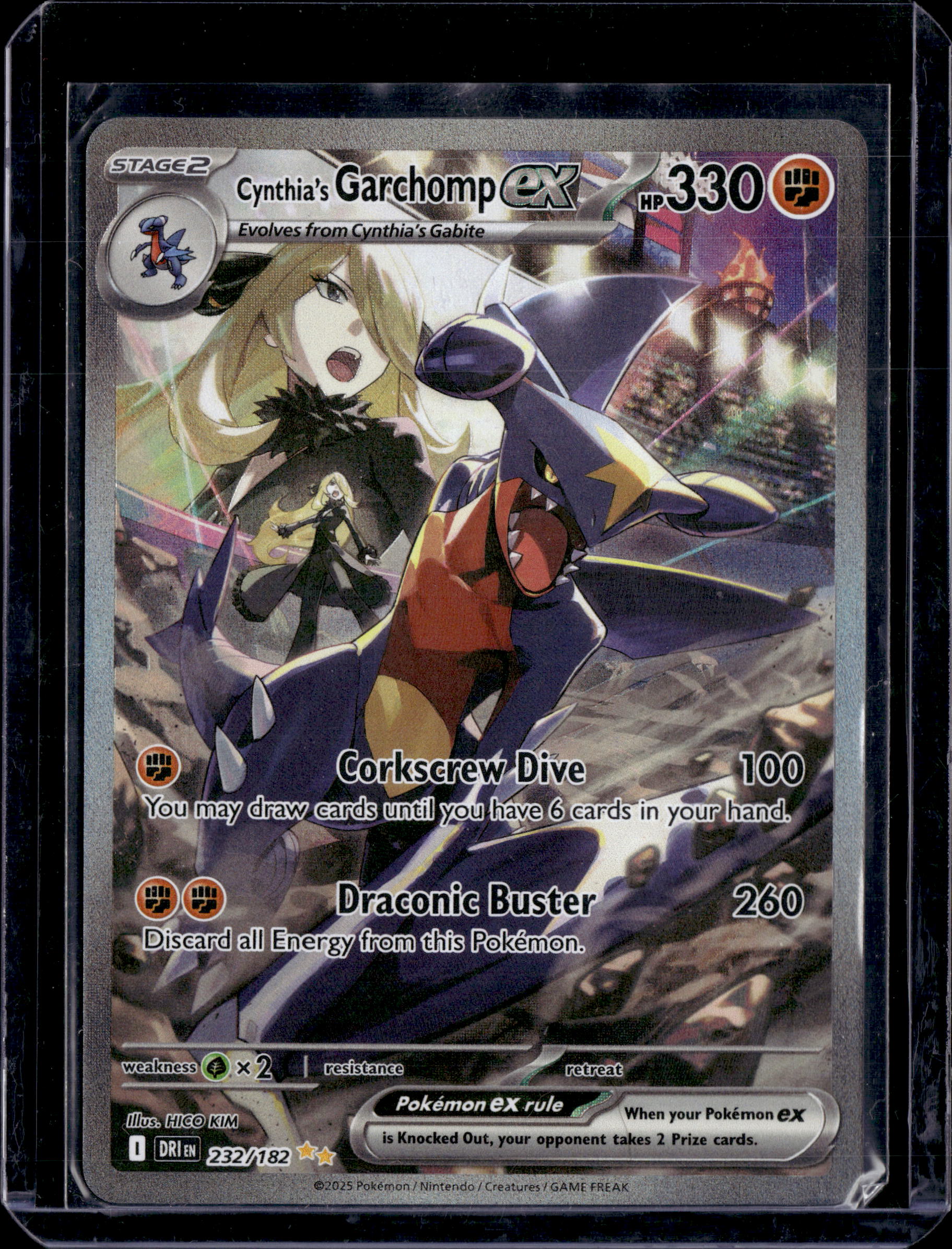 2025 Destined Rivals Cynthia's Garchomp EX SIR 232/182