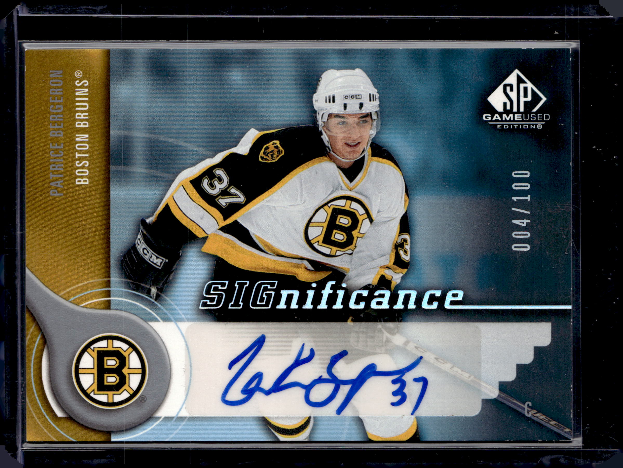2006 Upper Deck SIGnificance Patrice Bergeron /100