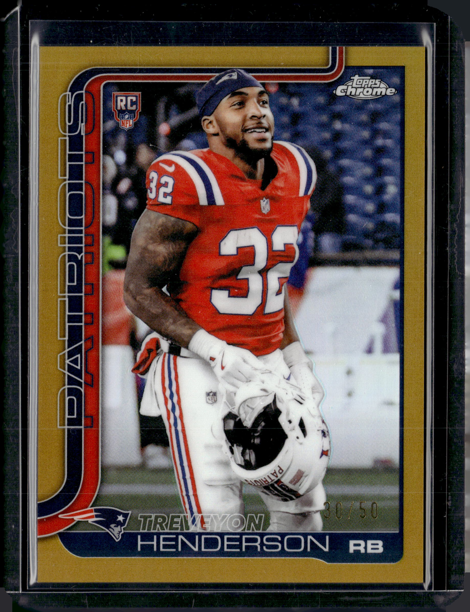 2025 Topps Chrome Gold Rookie Treveyon Henderson /50