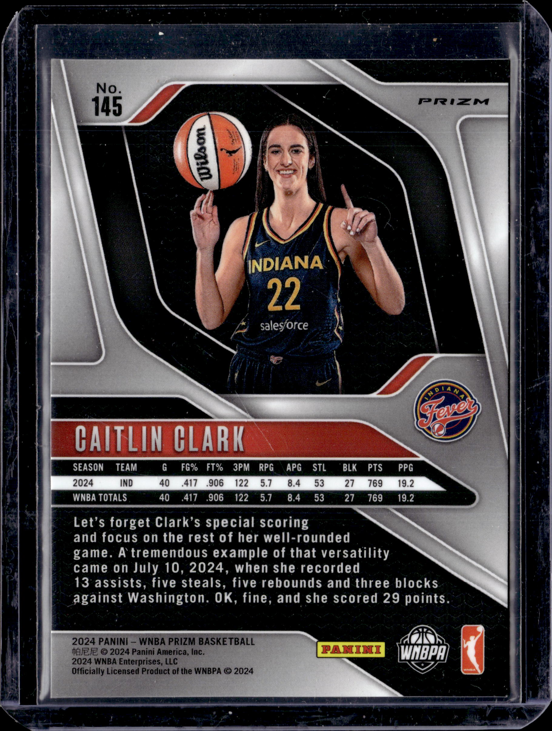2024 Panini Prizm WNBA - Caitlin Clark Orange Velocity RC #145
