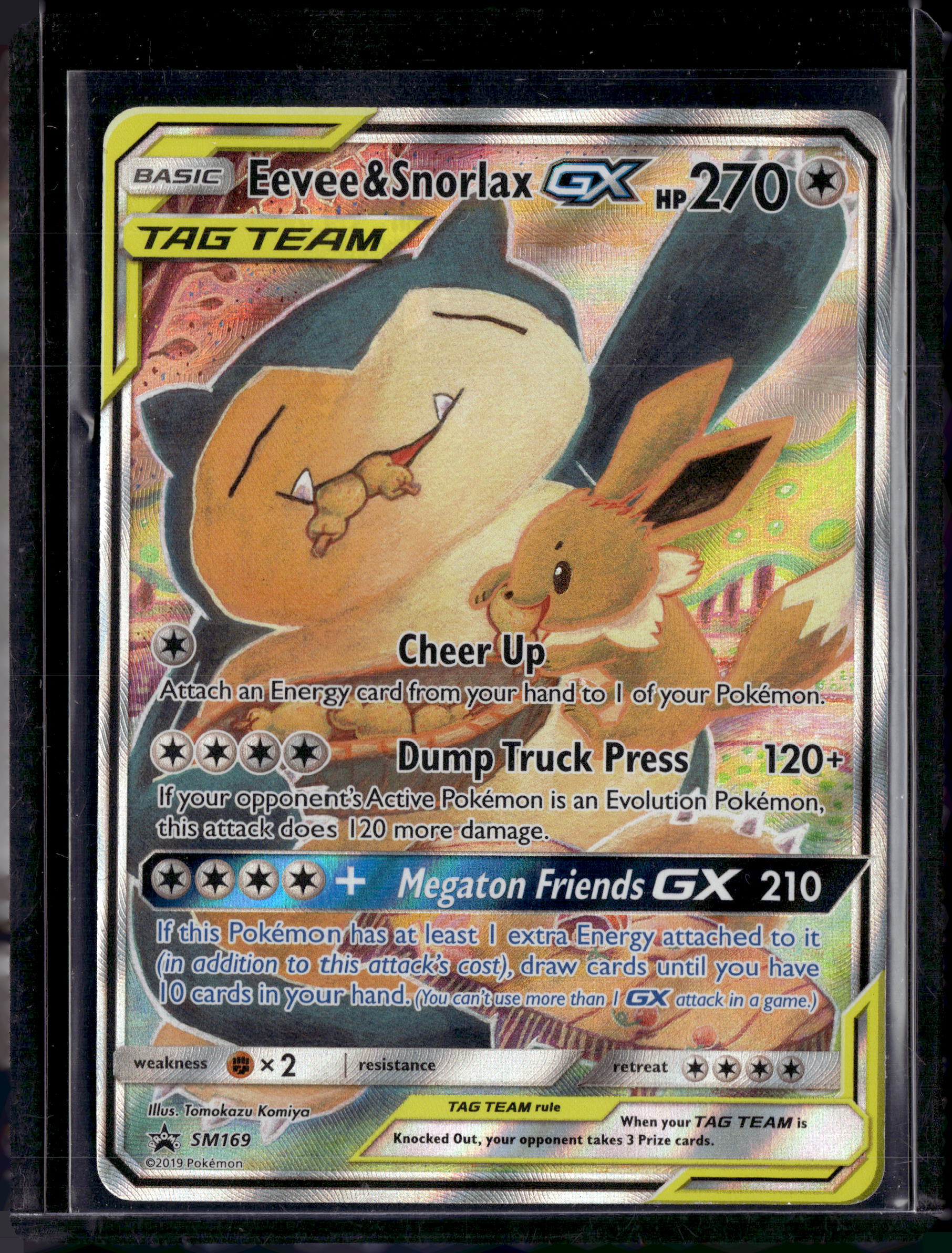 2019 Sun & Moon Promo Eevee & Snorlax GX (Tag Team) (B)