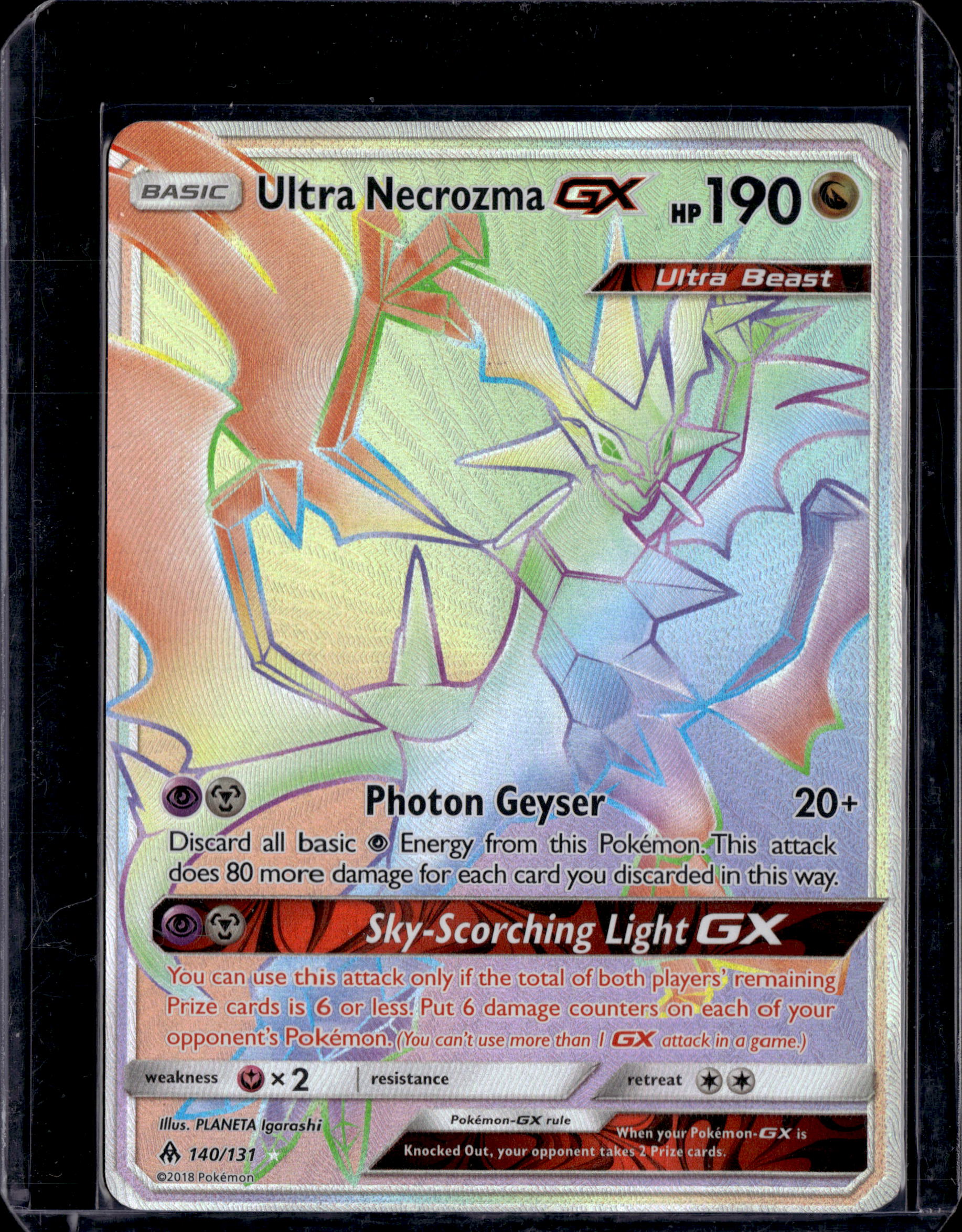 Ultra Necrozma GX (Secret) Secret Rare Holo SM - Forbidden Light 140/131