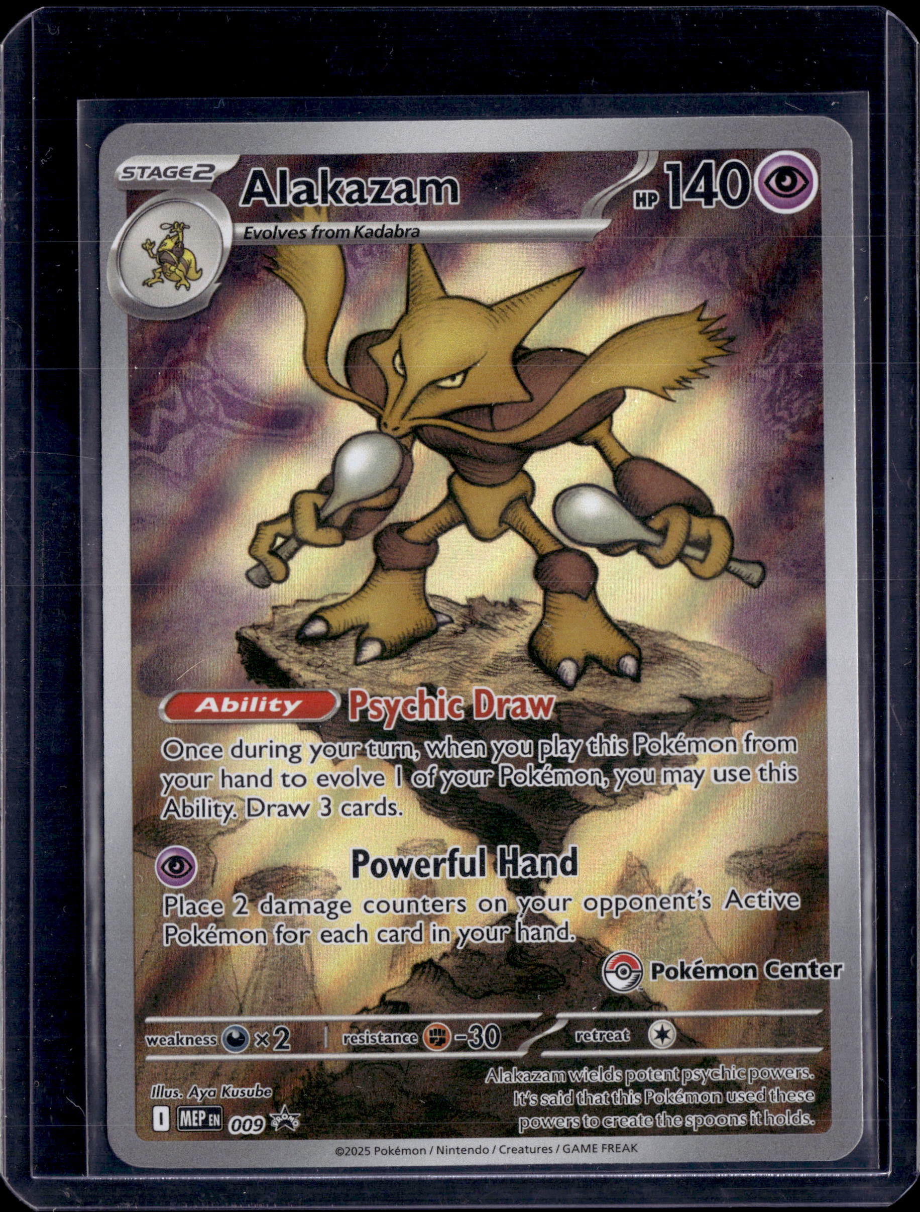 2025 Mega Evolutions Promo Alakazam Pokemon Center 009