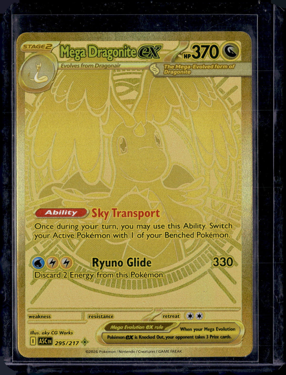 Pokemon TCG Mega Dragonite EX 295/217 Ascended Heroes Secret Rare Full Art