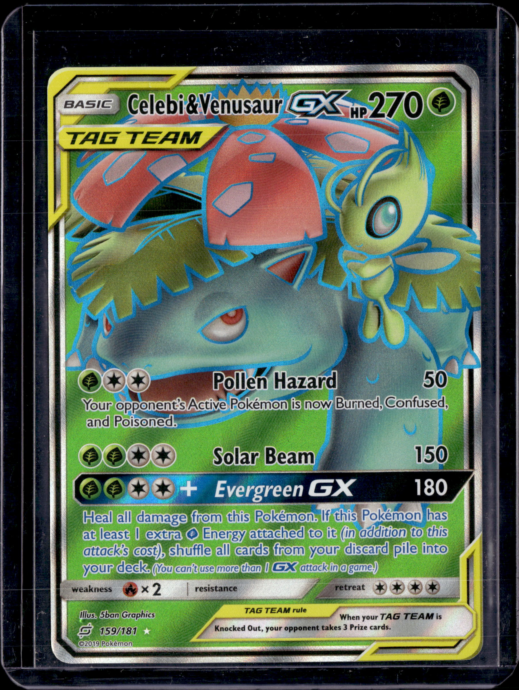 Celebi & Venusaur GX (Full Art) 159/181 SM - Team Up Pokemon NM Holo