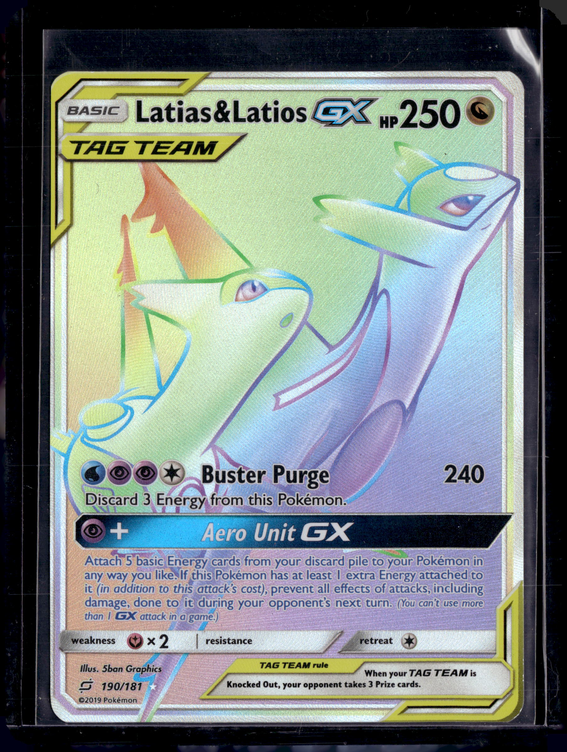 Latias & Latios GX (Secret, #190/181) - Holofoil SM - Team Up