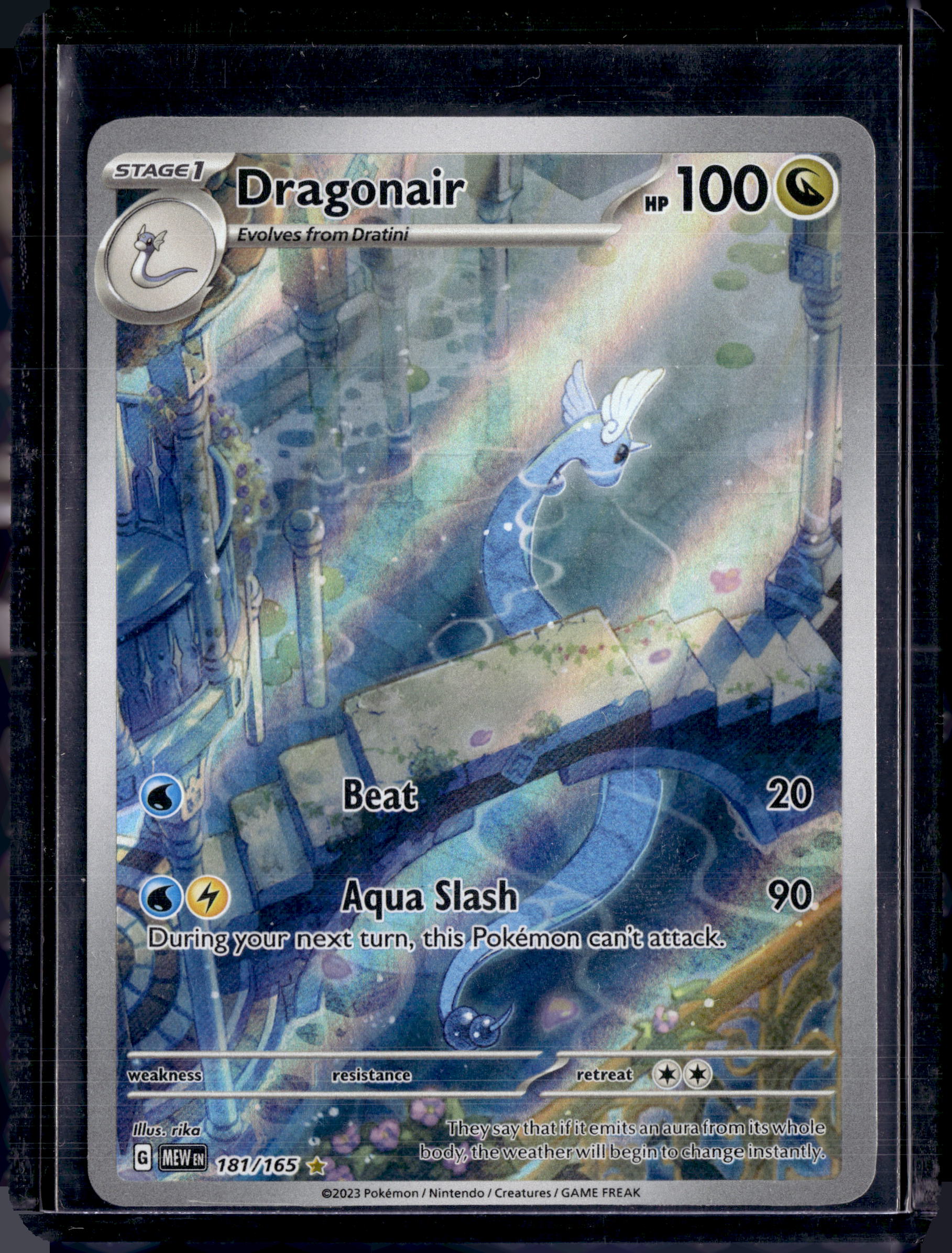 Pokemon TCG Dragonair 181/165 Scarlet & Violet 151 IR Holo English