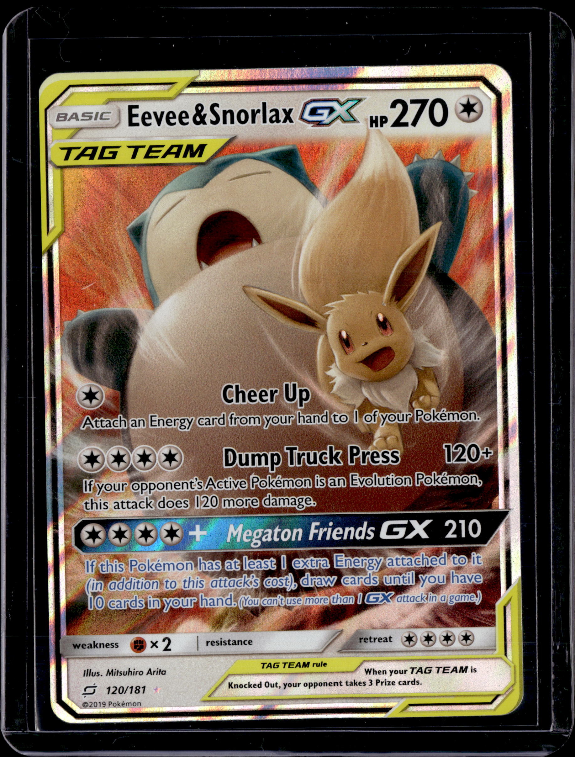 2019 Team Up Eevee & Snorlax GX Ultra Rare