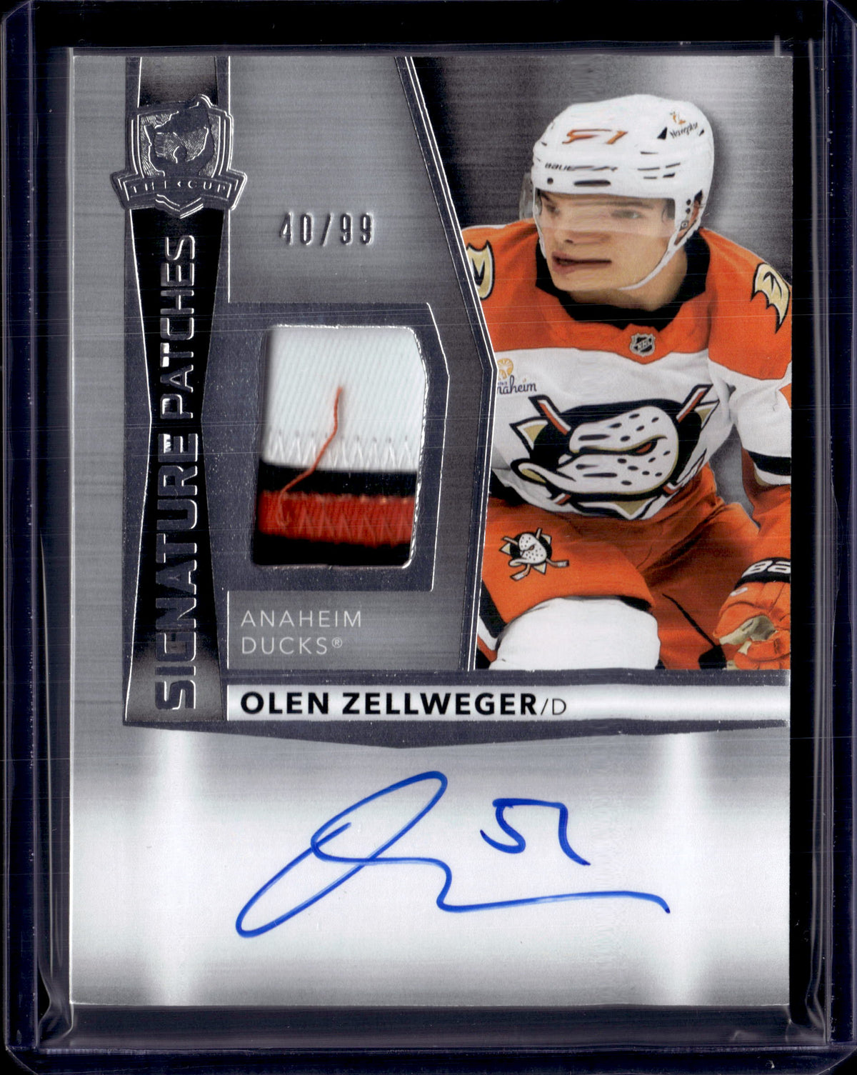 2024-25 The Cup Signature Patches Olen Zellweger /99