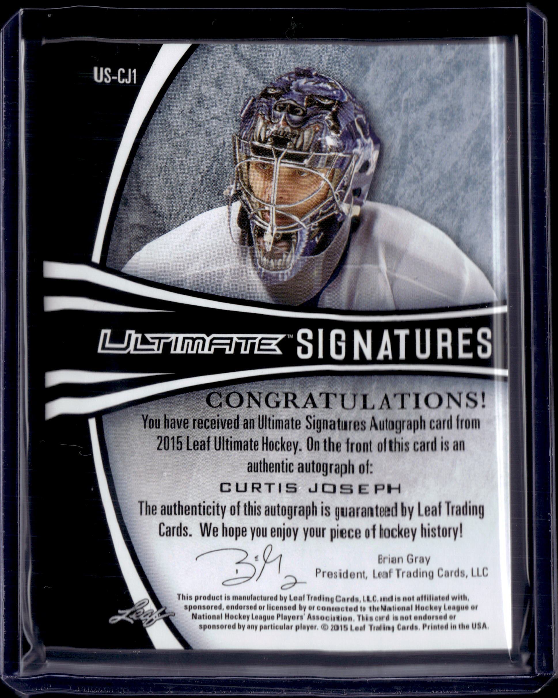 2015 Leaf Ultimate Signatures Curtis Joseph /30
