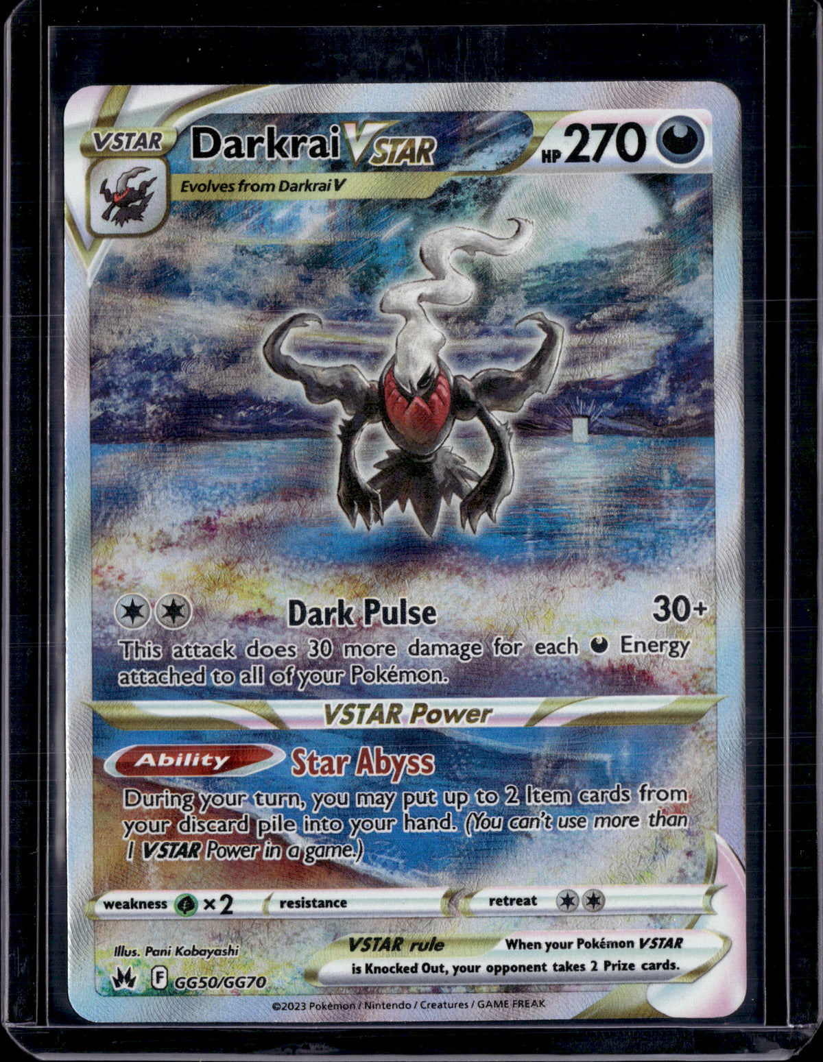 2023 Crown Zenith Galarian Gallery Darkrai VStar Ultra Rare GG50/GG70