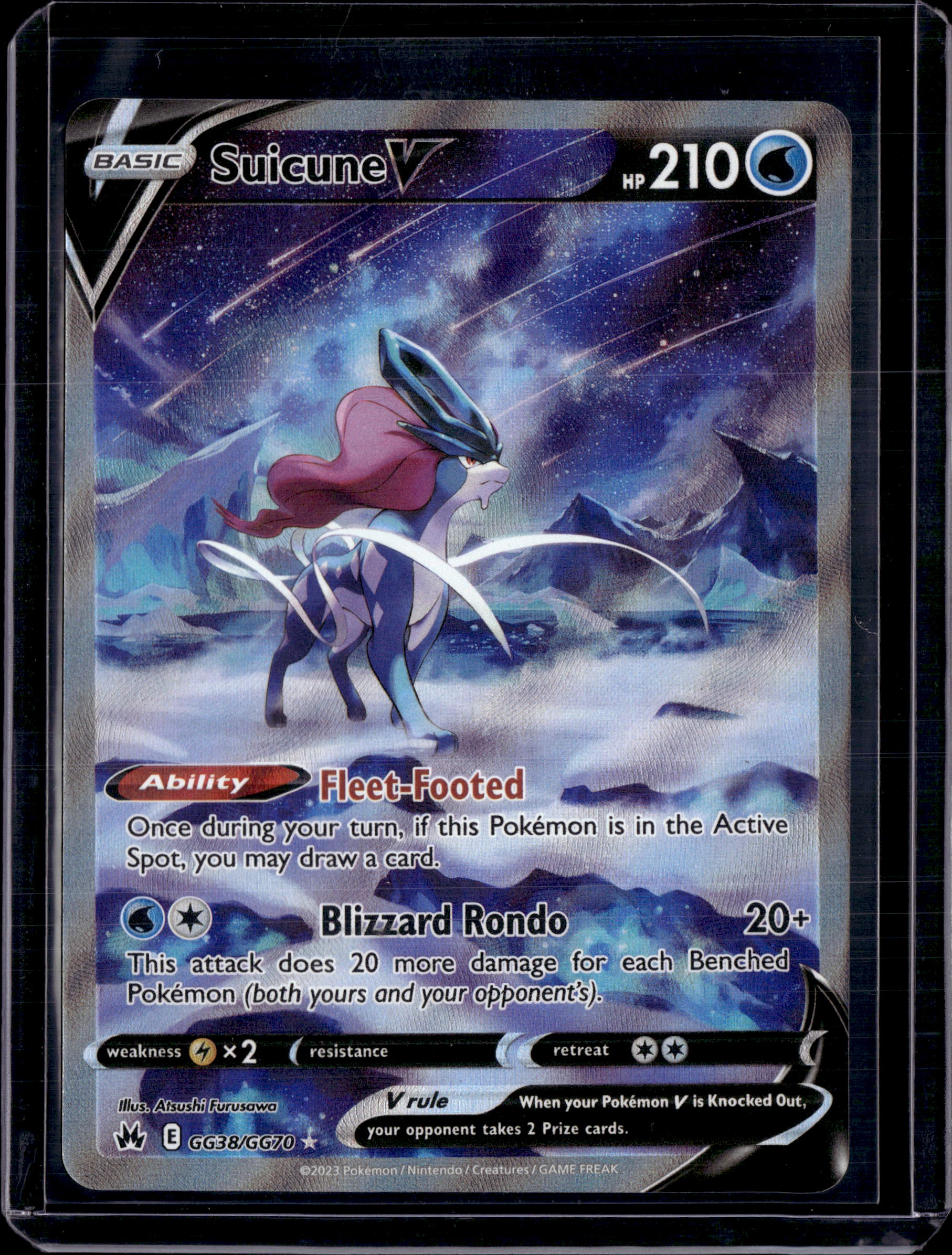 2023 Crown Zenith Galarian Gallery Suicune V Ultra Rare GG38/GG70 (C)