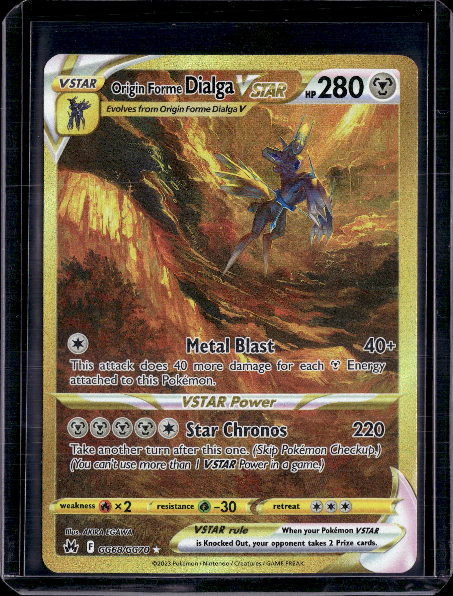 2023 Crown Zenith Galarian Gallery Origin Forme Dialga VStar Ultra Rare GG68/GG70